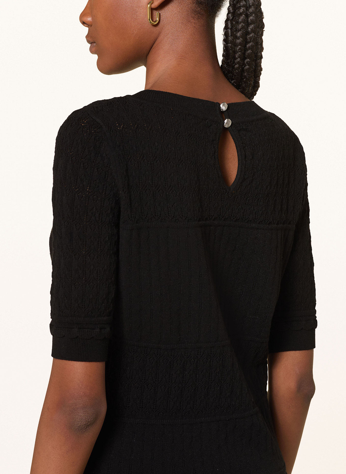 BOSS Pullover FHOENIX mit 3/4-Arm: SCHWARZ