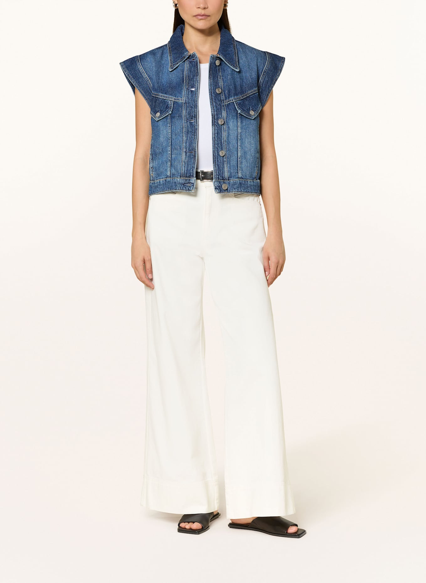 BOSS Denim vest: DARK BLUE