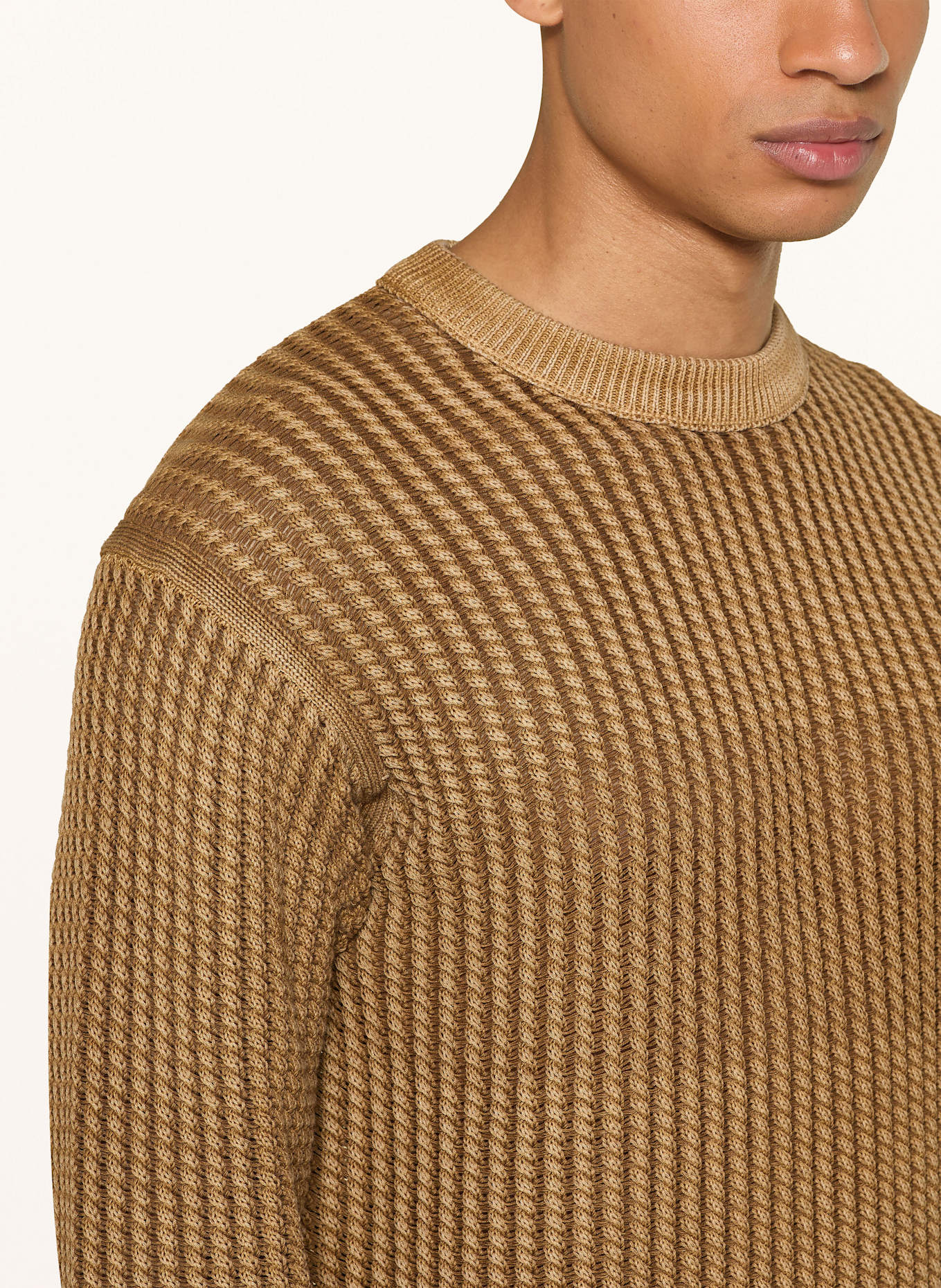 BOSS Pullover AGOLAN: HELLBRAUN