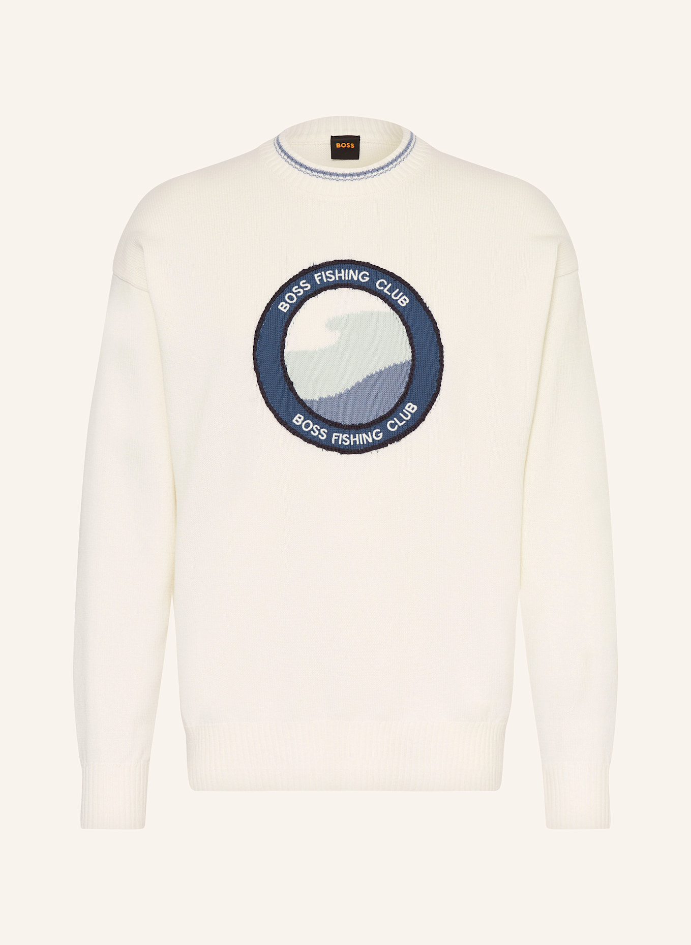 BOSS Pullover KLUBFISH: WEISS