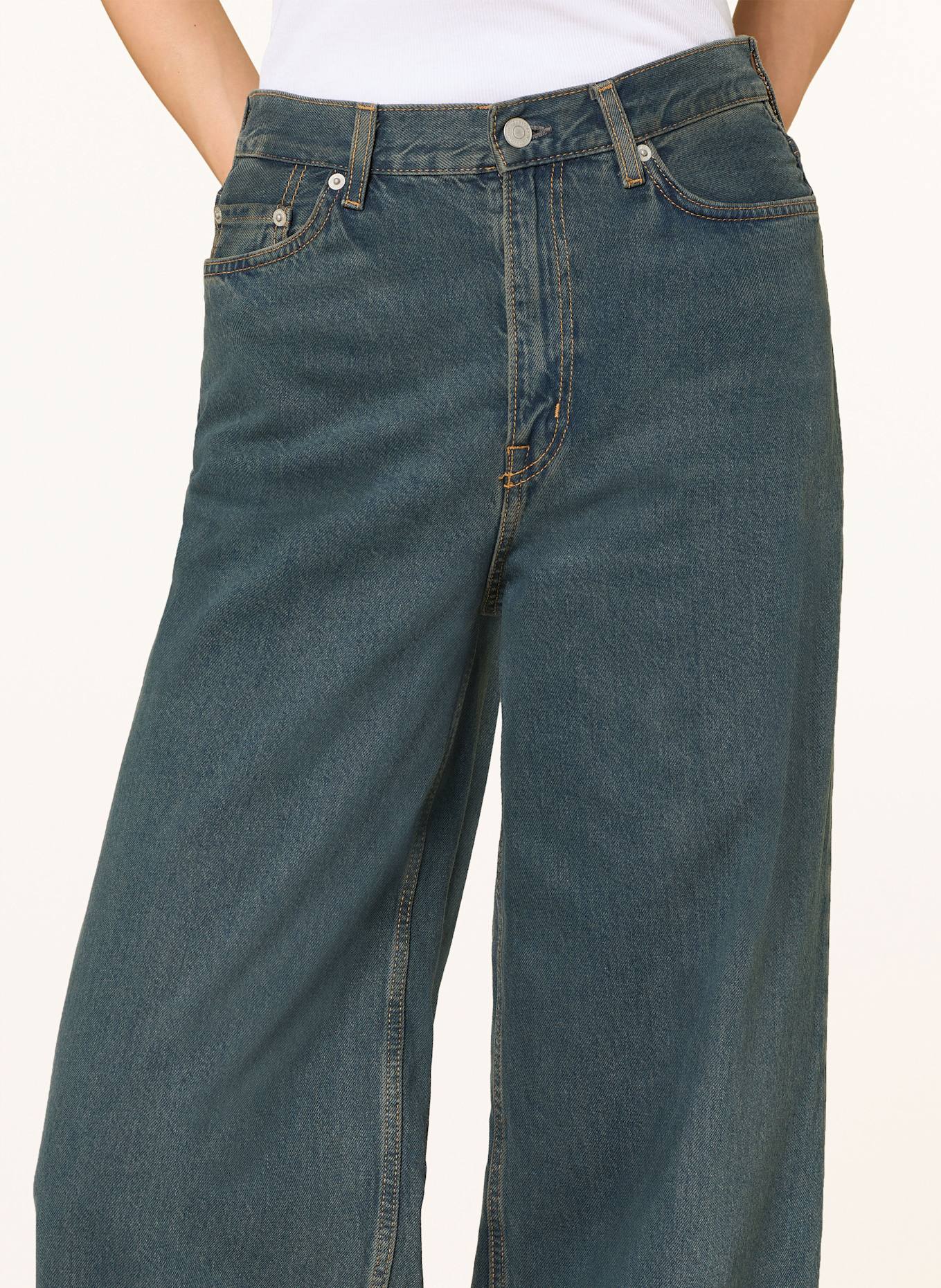 COS Wide Leg Jeans: 013 Blue Medium Dusty