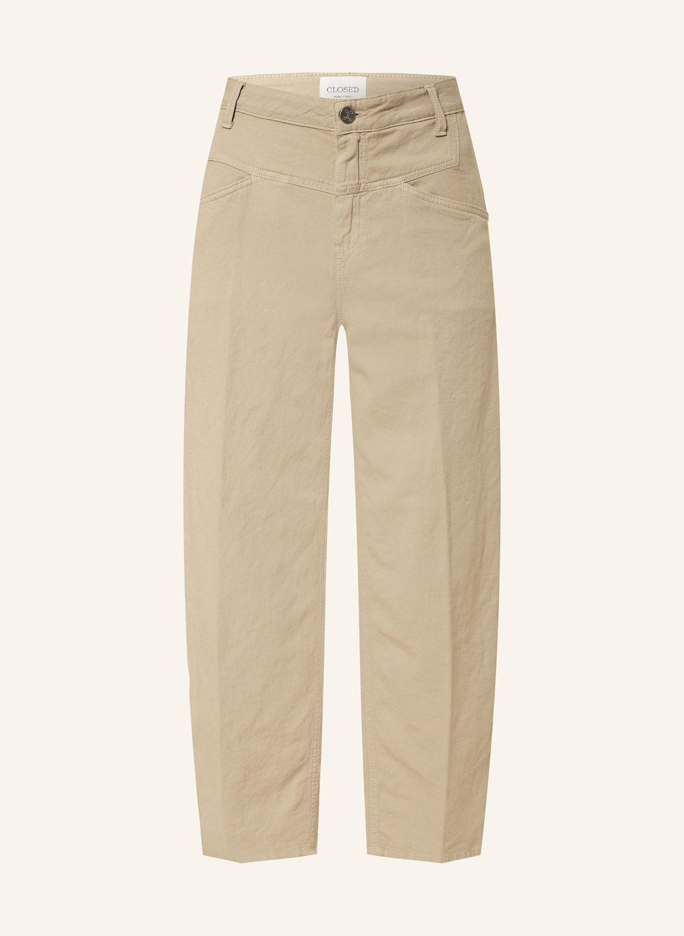 CLOSED 7/8-Hose STOVER-X mit Leinen: BEIGE