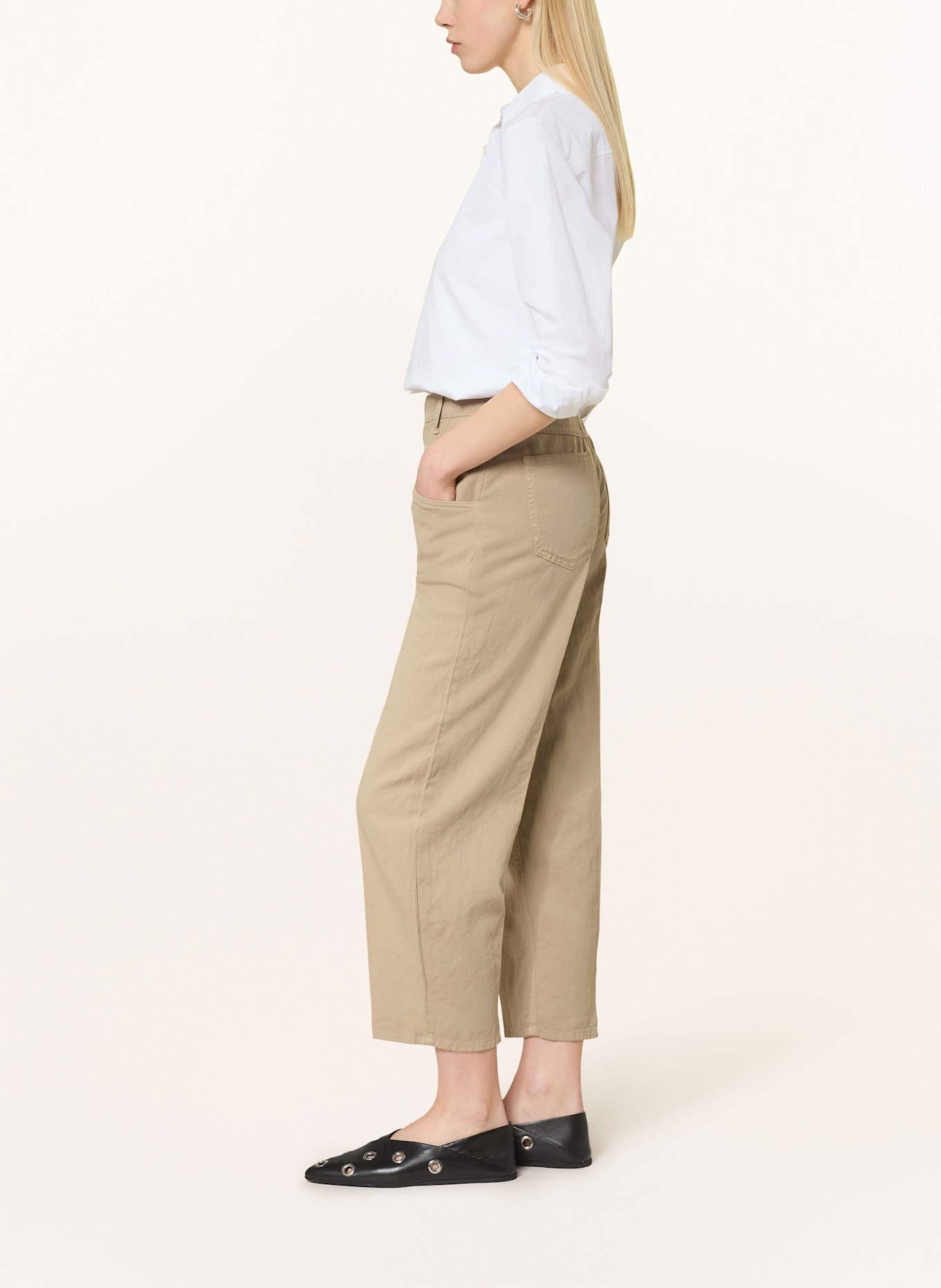 CLOSED 7/8-Hose STOVER-X mit Leinen: BEIGE