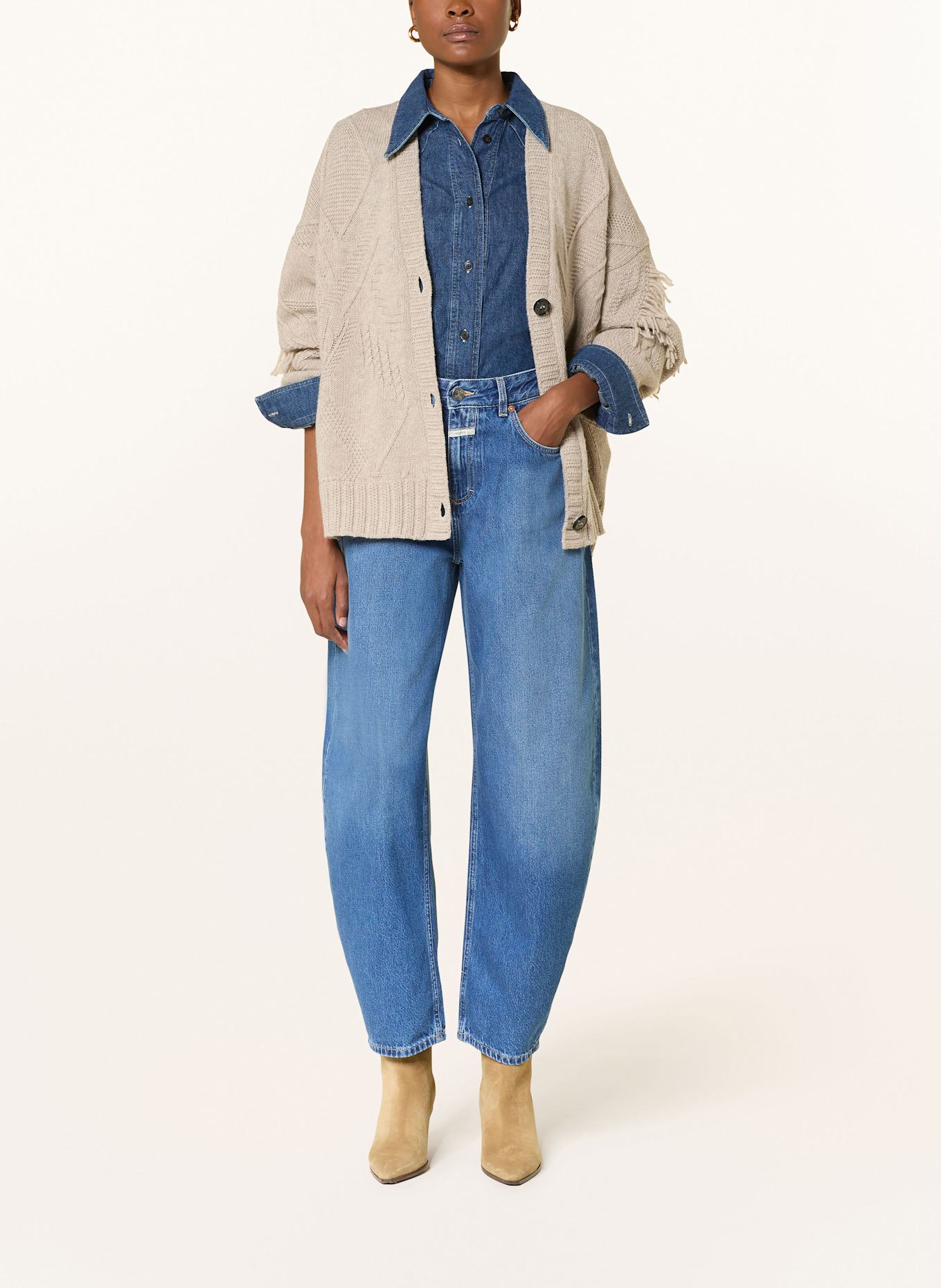 CLOSED Barrel Jeans JAZZIE: MBL MID BLUE