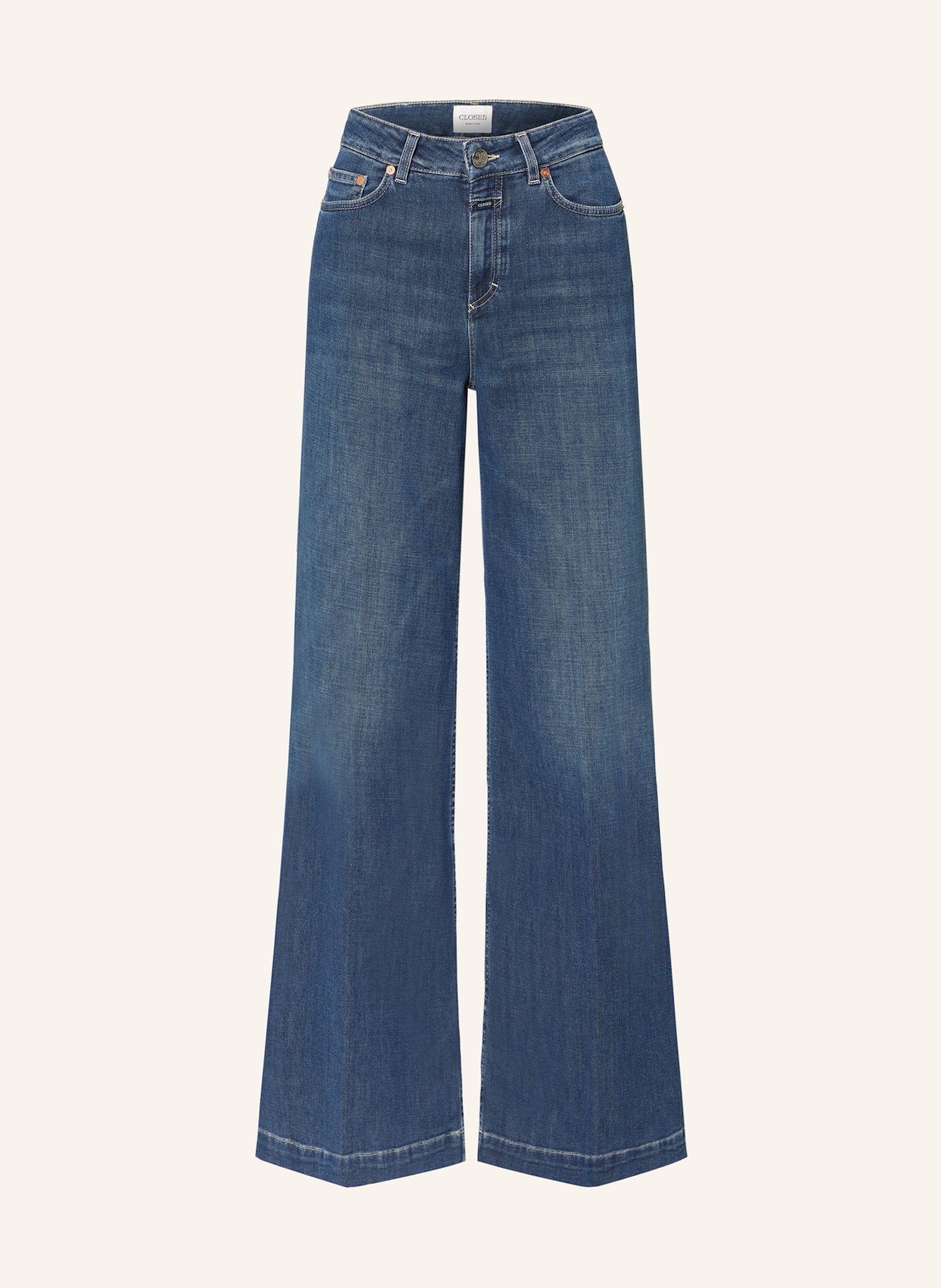 CLOSED THE ANDAMANE Kiki velvet midi dress GLOW-UP: mörkt tvättade straight-jeans