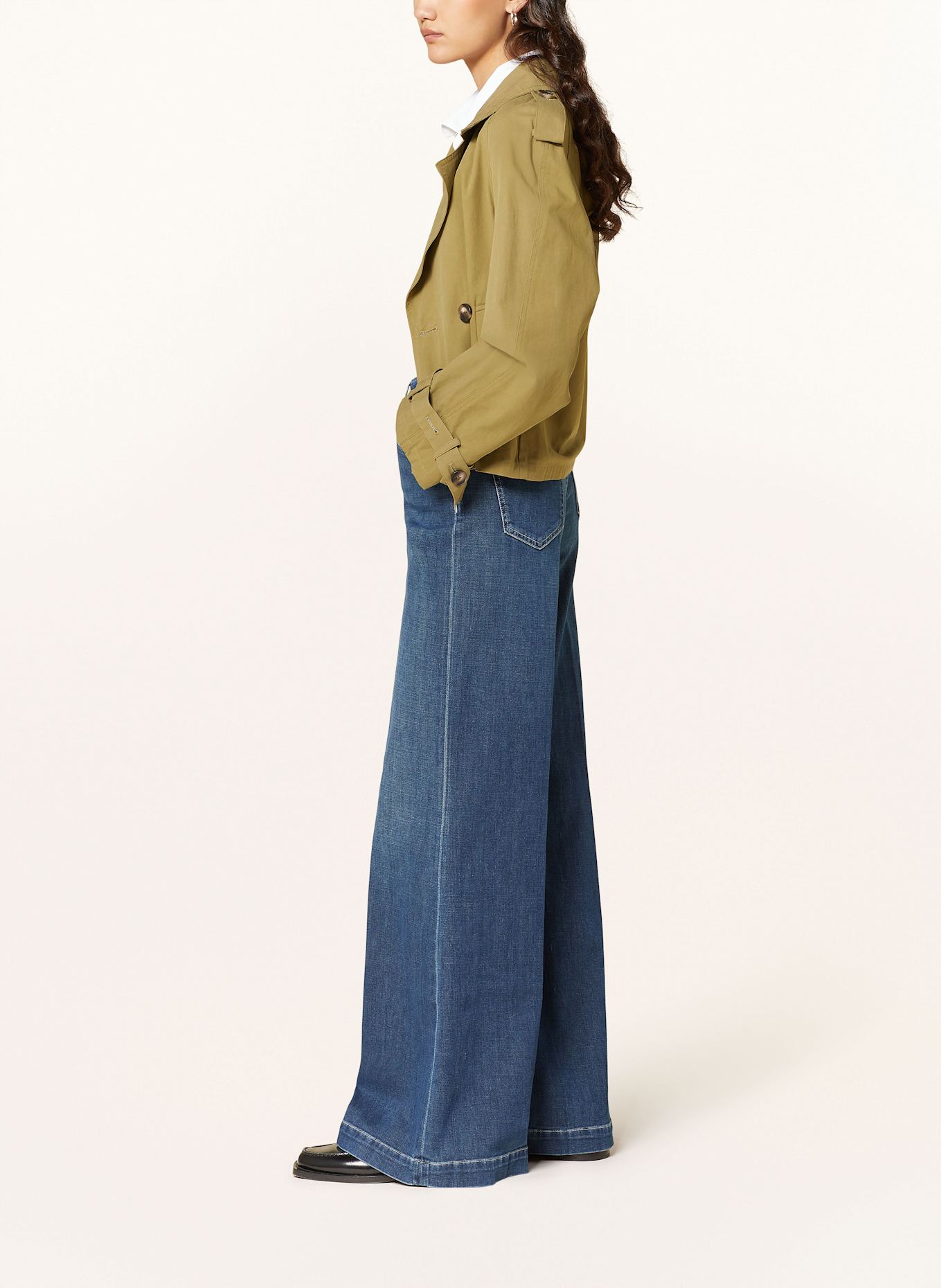 CLOSED THE ANDAMANE Kiki velvet midi dress GLOW-UP: mörkt tvättade straight-jeans