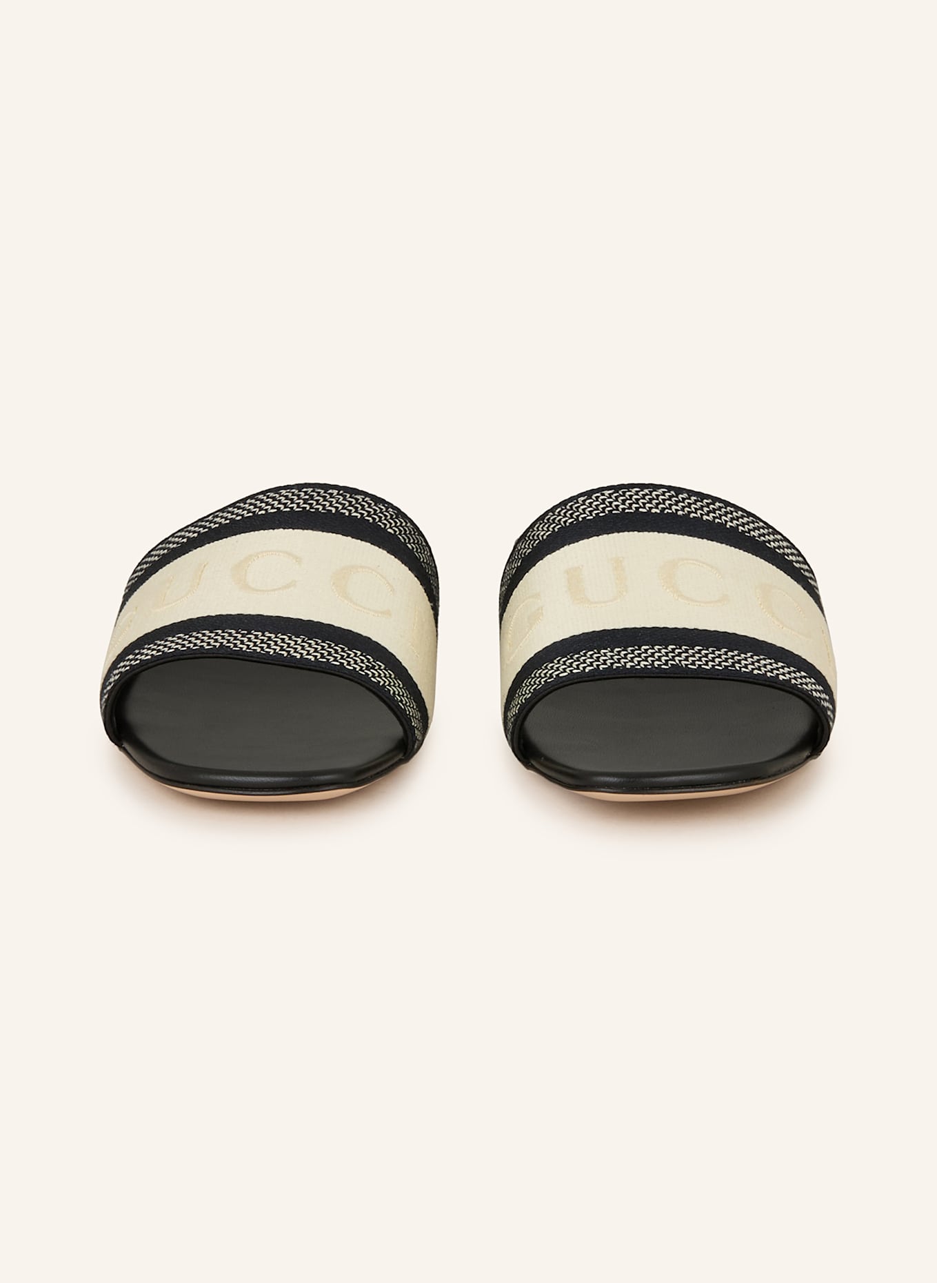GUCCI Mules: 8843 BLACK-WHITE/BLACK