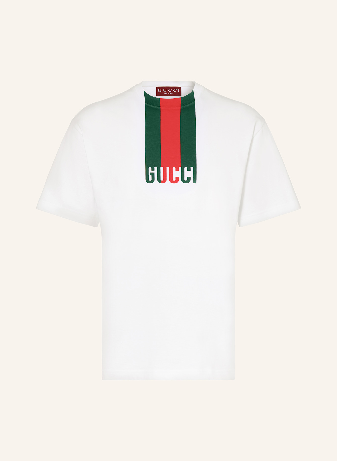 gucci floral T-shirt: WHITE