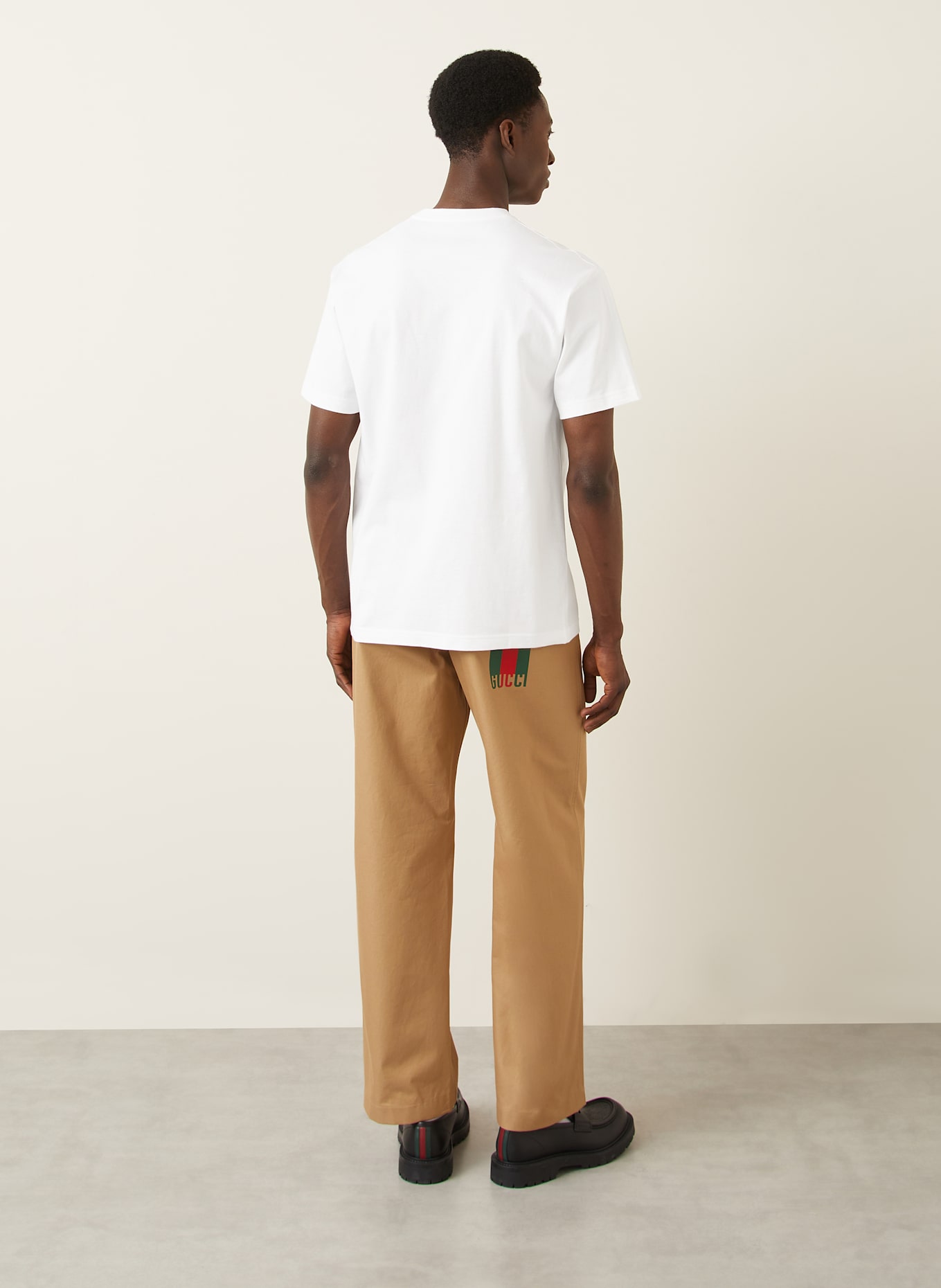 gucci floral T-shirt: WHITE