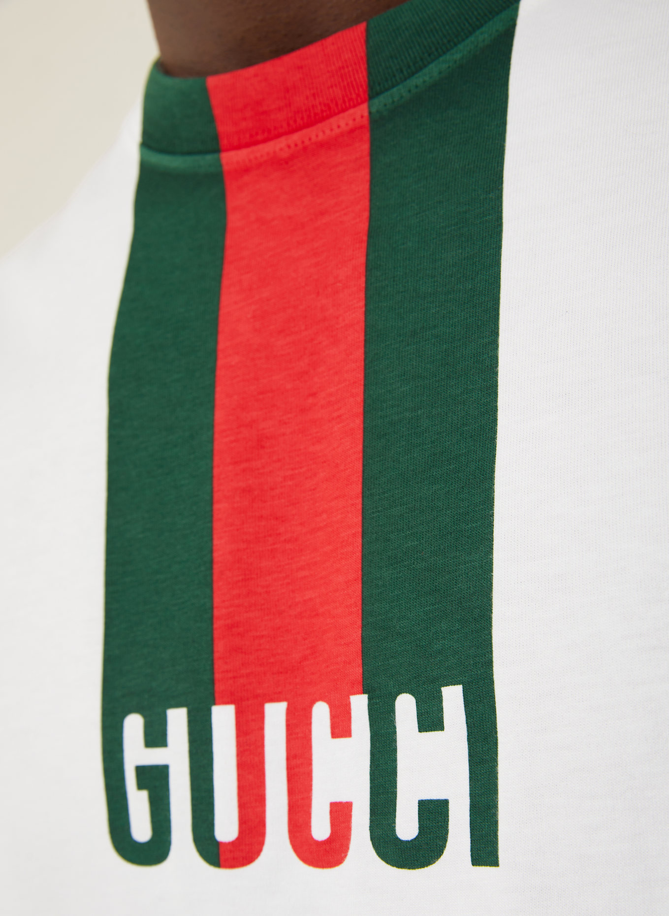 gucci floral T-shirt: WHITE