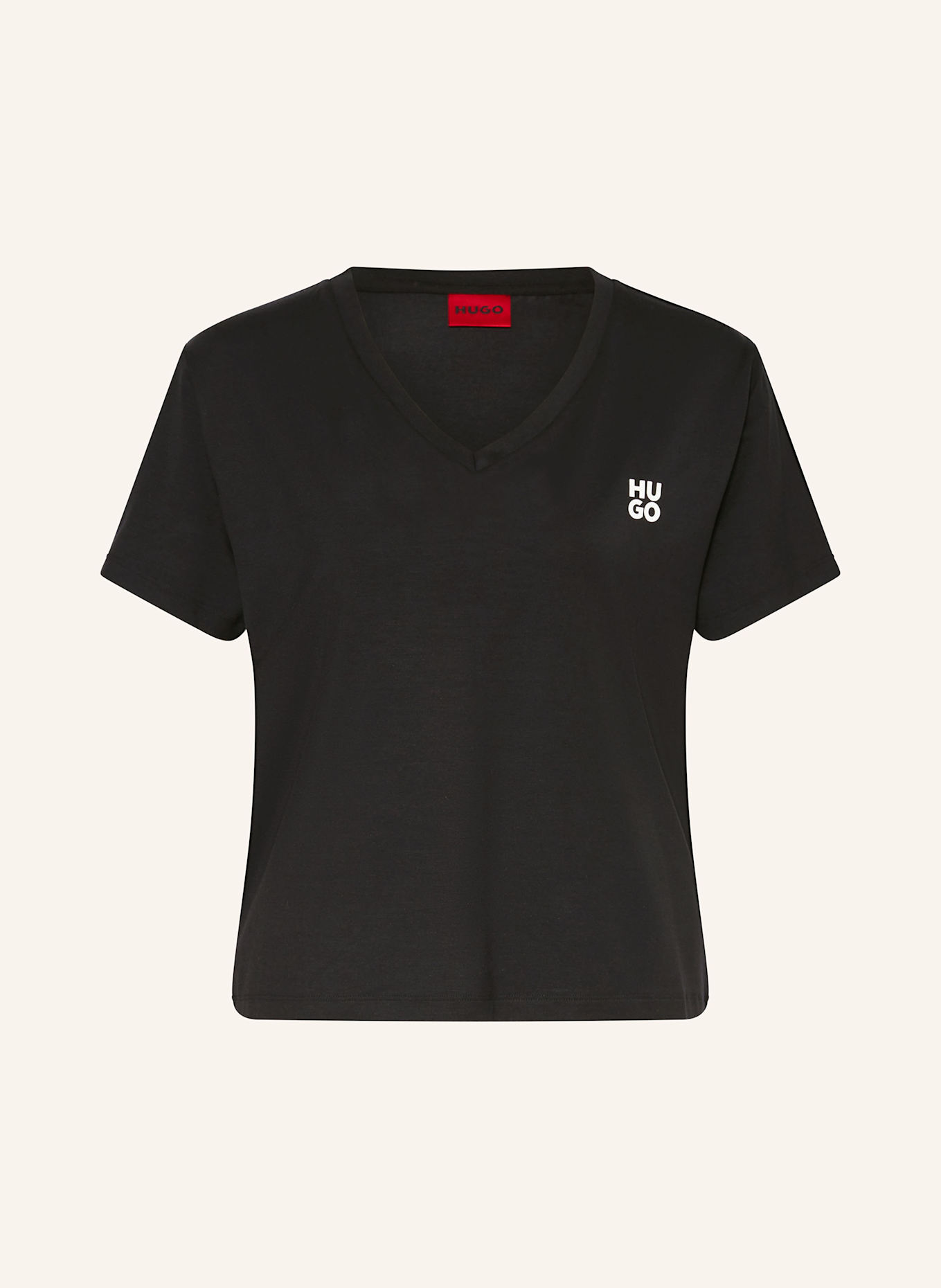 HUGO Schlafshirt NIKA: SCHWARZ