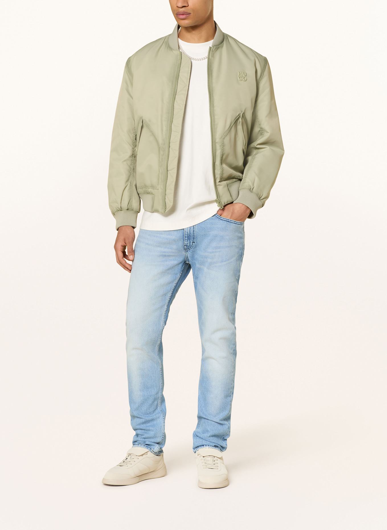 HUGO Jeans HUGO 708 Slim Fit in 443 turquoise/aqua