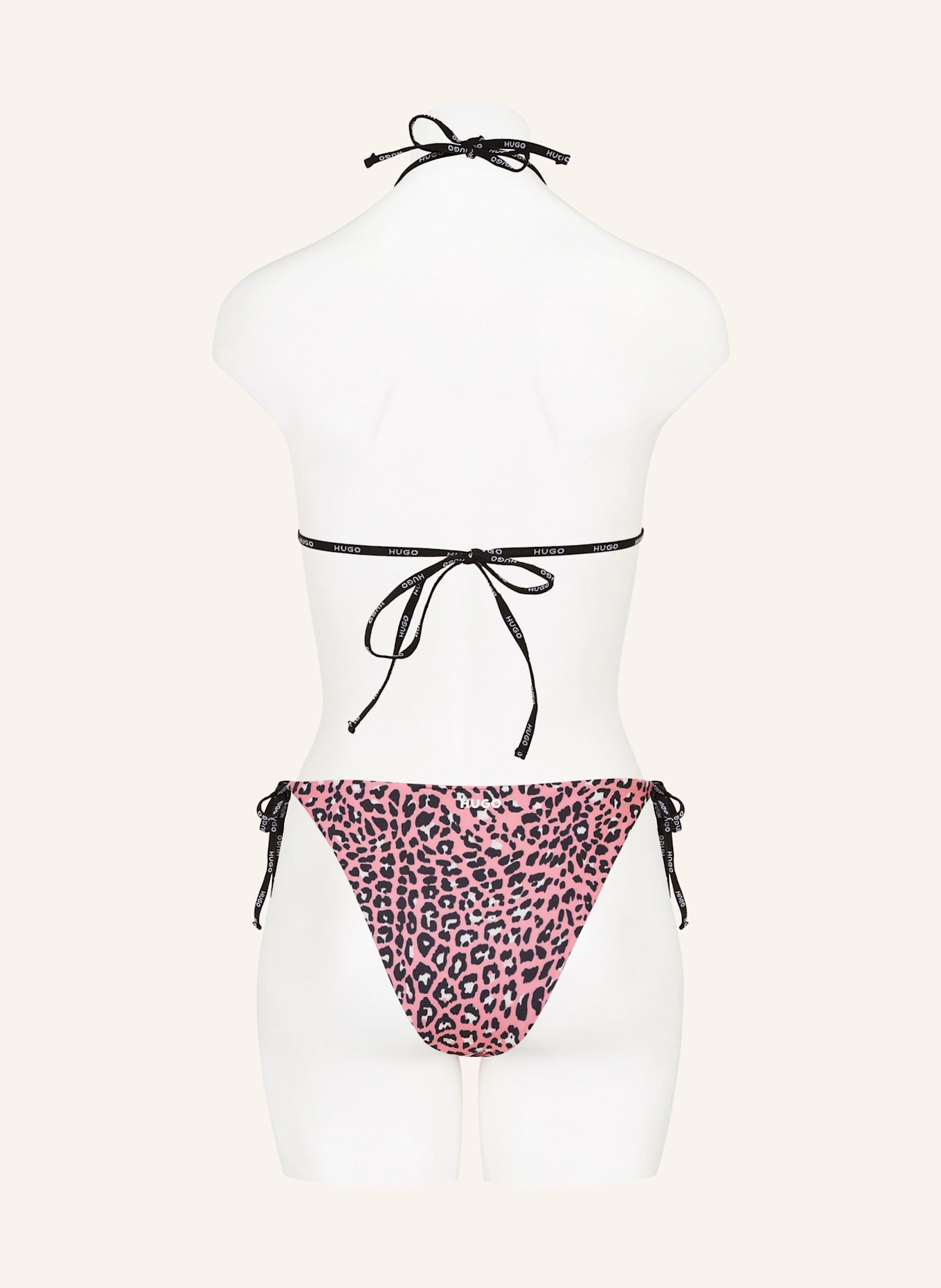 HUGO Triangel-Bikini-Top PURE: ROSA / SCHWARZ / WEISS