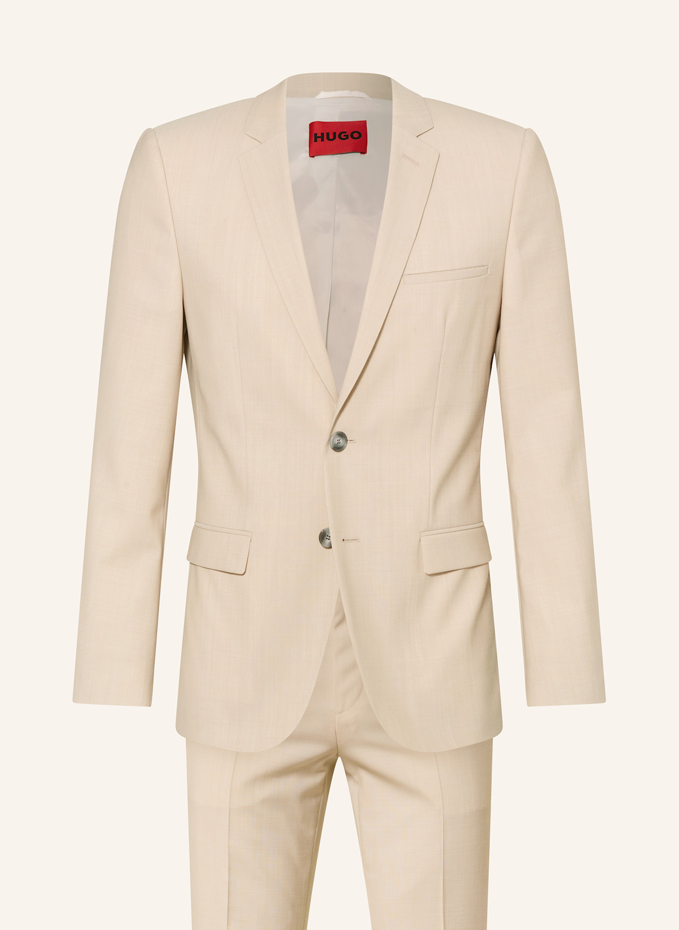 HUGO Oblek ARTI/HESTEN Extra Slim Fit: BÉŽOVÁ