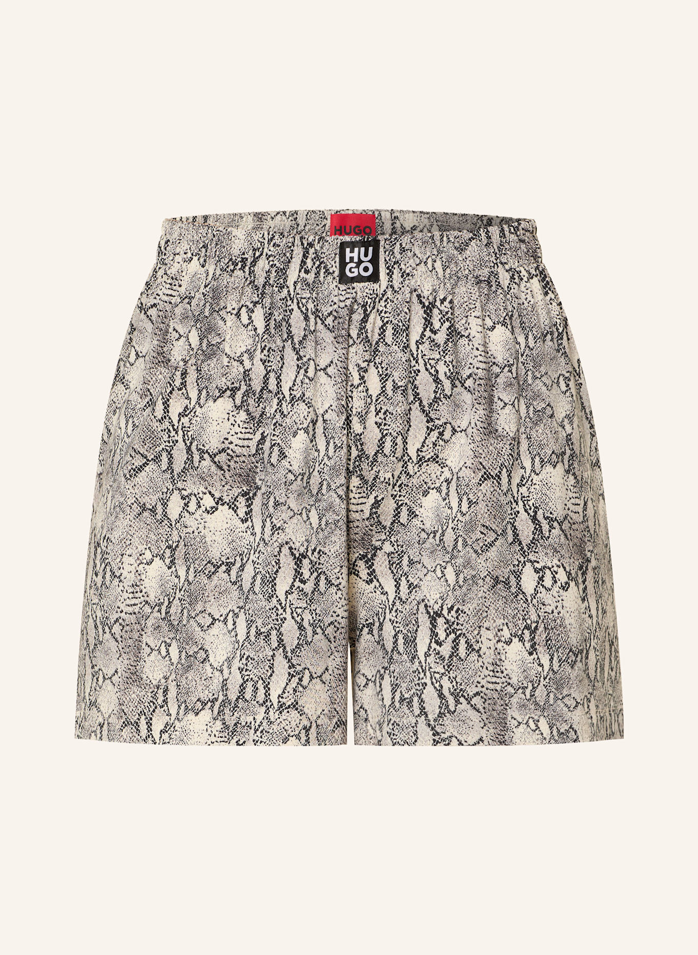 HUGO Szorty od piżamy NIKA: SZAROBRĄZOWY / CZARNY / KREMOWY