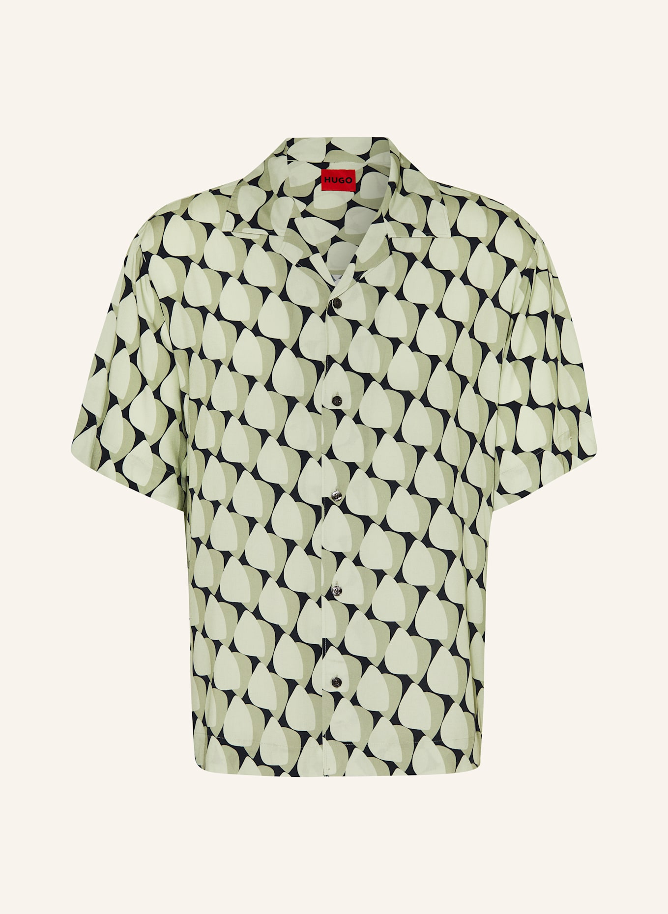 HUGO Resorthemd ESPINO Comfort Fit: HELLGRÜN / DUNKELBLAU