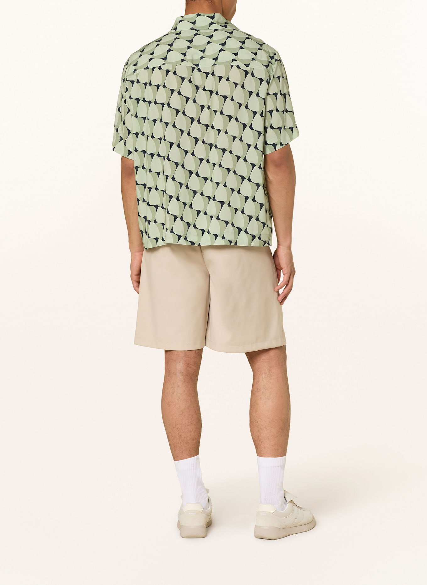 HUGO Resorthemd ESPINO Comfort Fit: HELLGRÜN / DUNKELBLAU