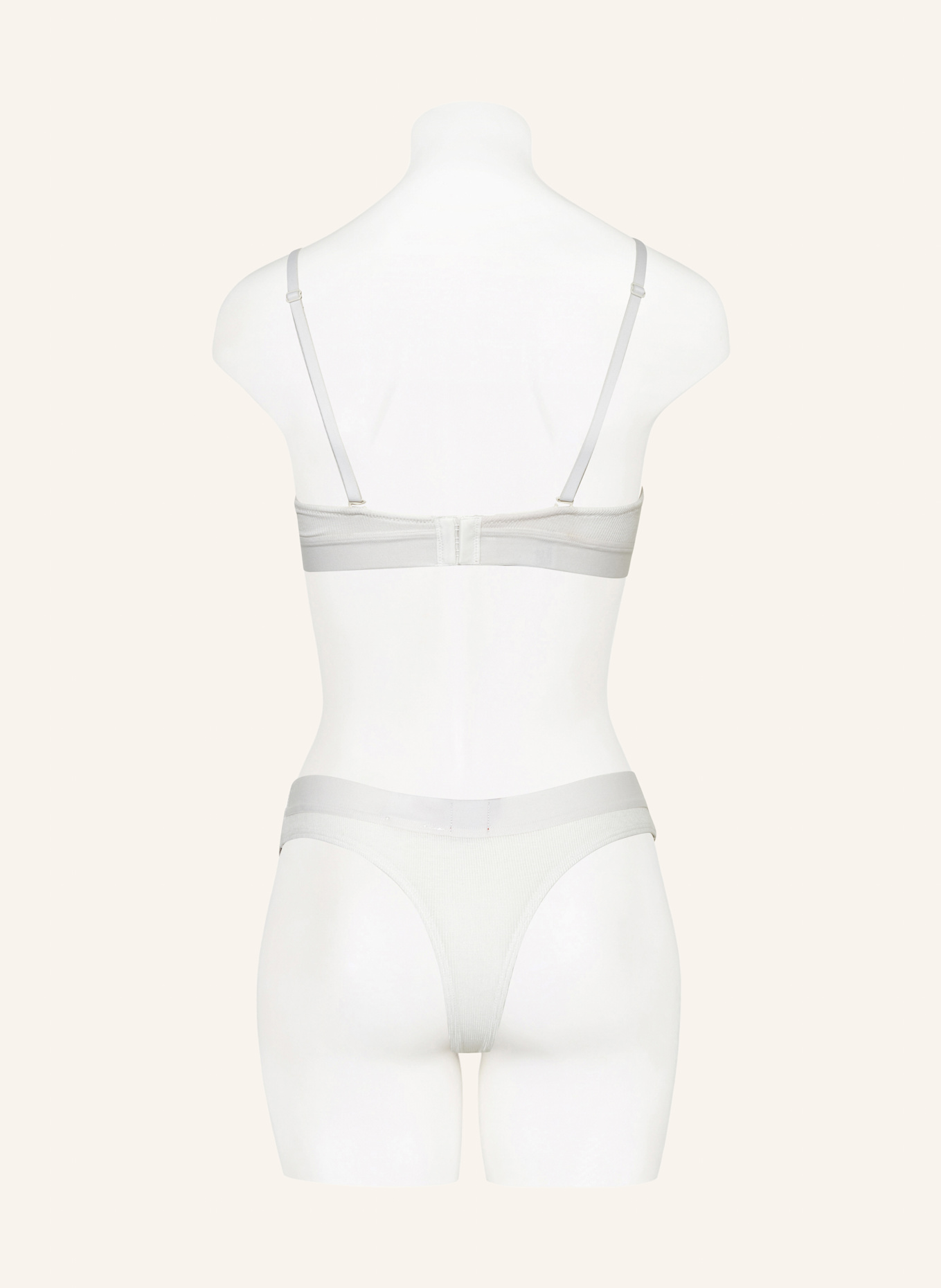HUGO Triangle bra RIB: CREAM