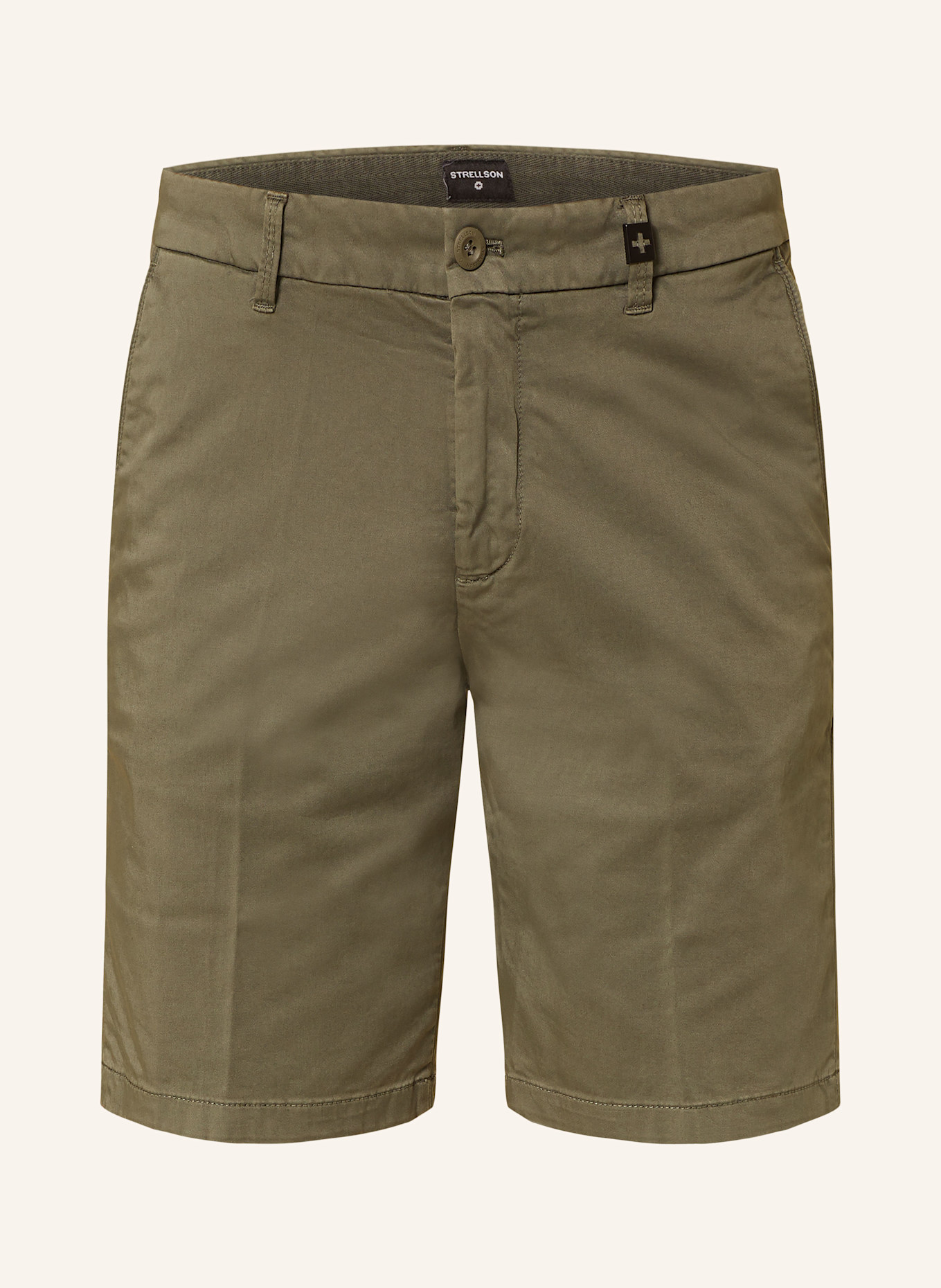 STRELLSON Chinoshorts CRUSH Slim Fit: GRÜN
