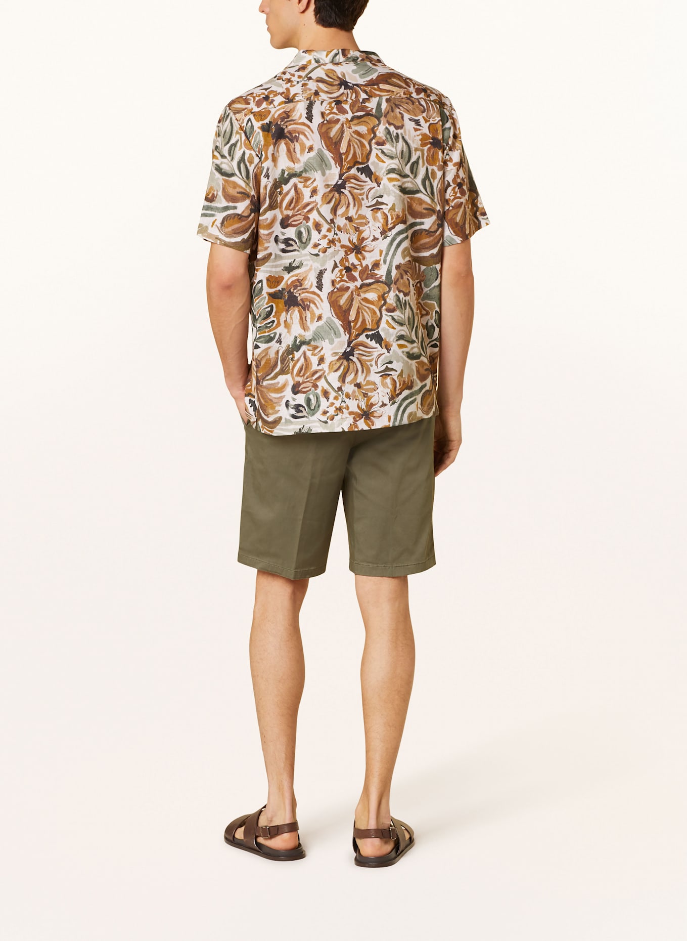 STRELLSON Chinoshorts CRUSH Slim Fit: GRÜN