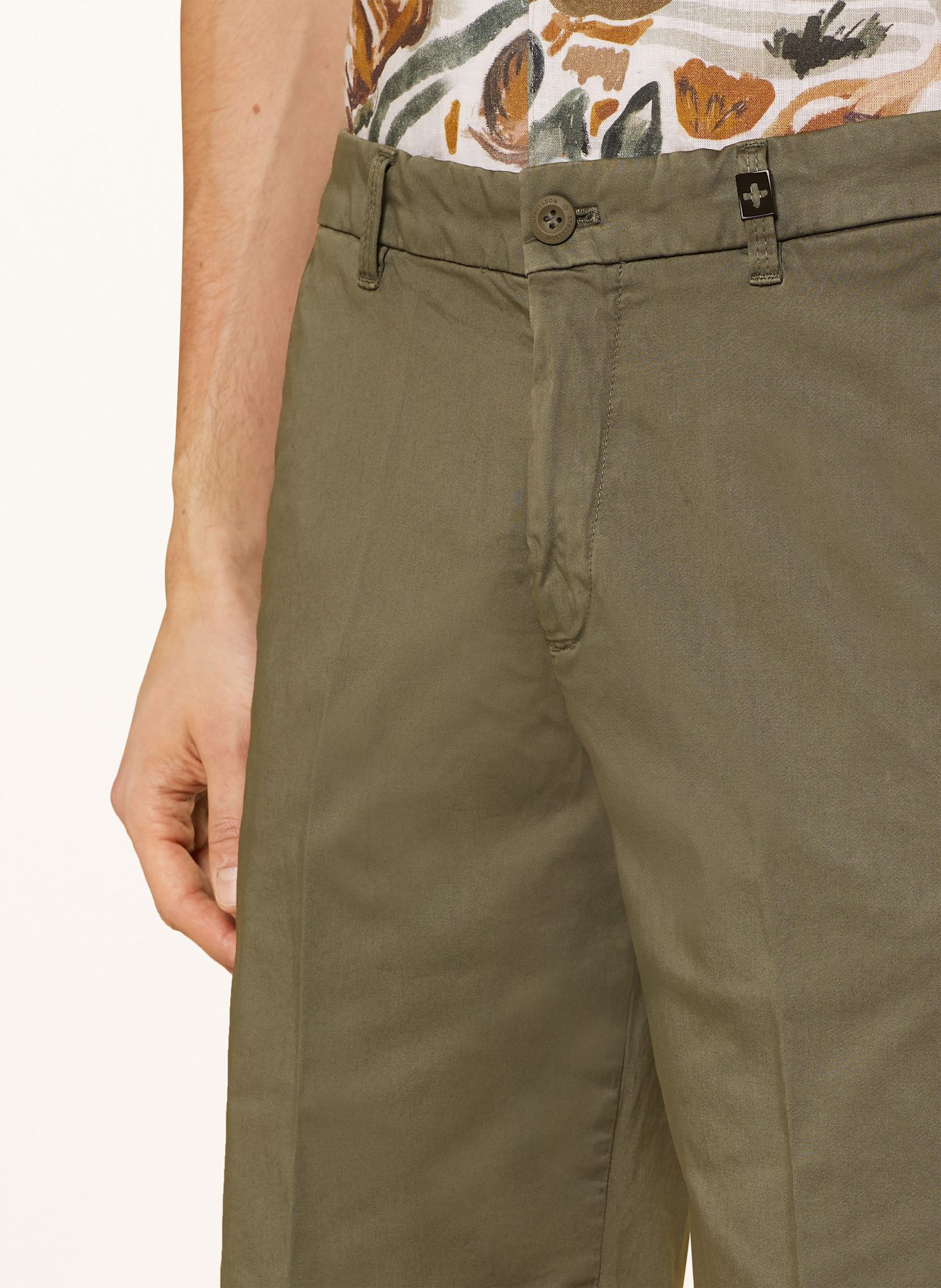 STRELLSON Chinoshorts CRUSH Slim Fit: GRÜN