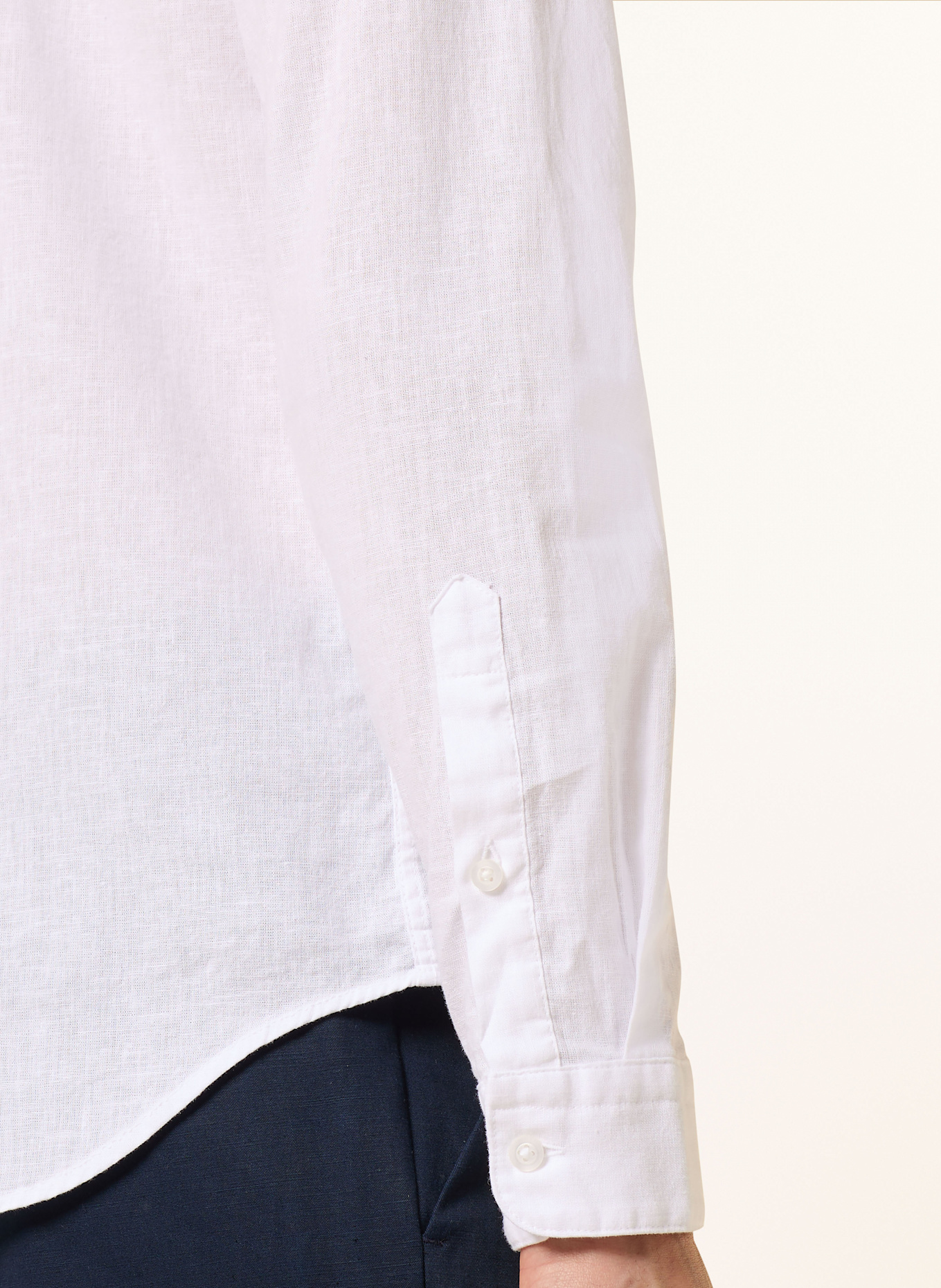 STRELLSON Shirt CORNEL-W Regular fit with linen: WHITE