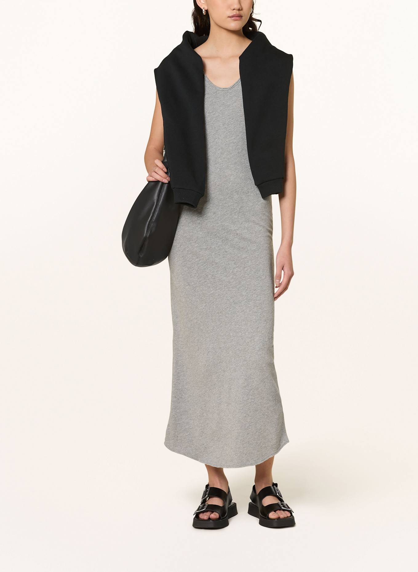 Ameri vintage /KNIT DOCKING VOLUME DRESS（Ameri vintage