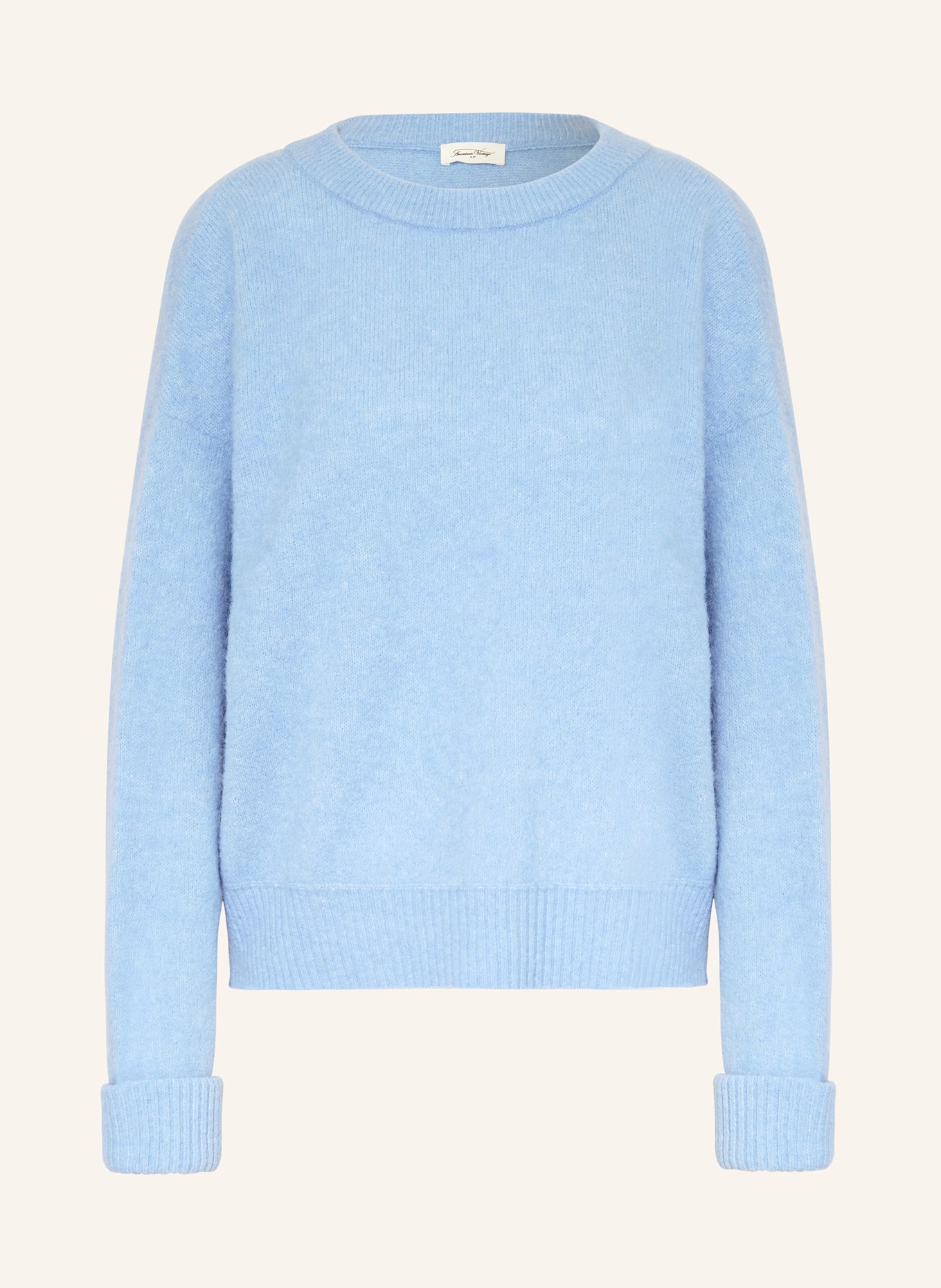 American Vintage Svetr VITOW s alpakou: TMAVĚ MODRÁ