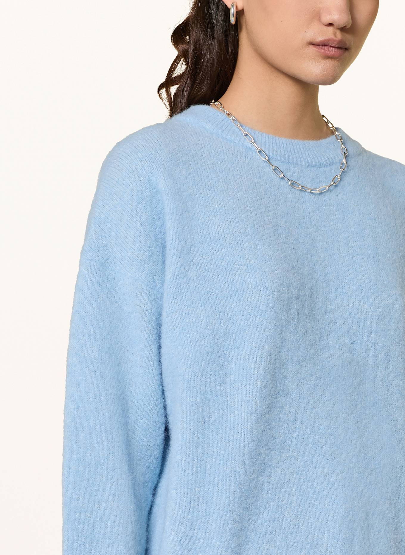 American Vintage Svetr VITOW s alpakou: TMAVĚ MODRÁ