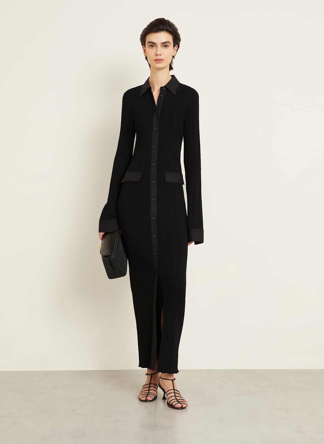 TOTEME Hemdblusenkleid: SCHWARZ