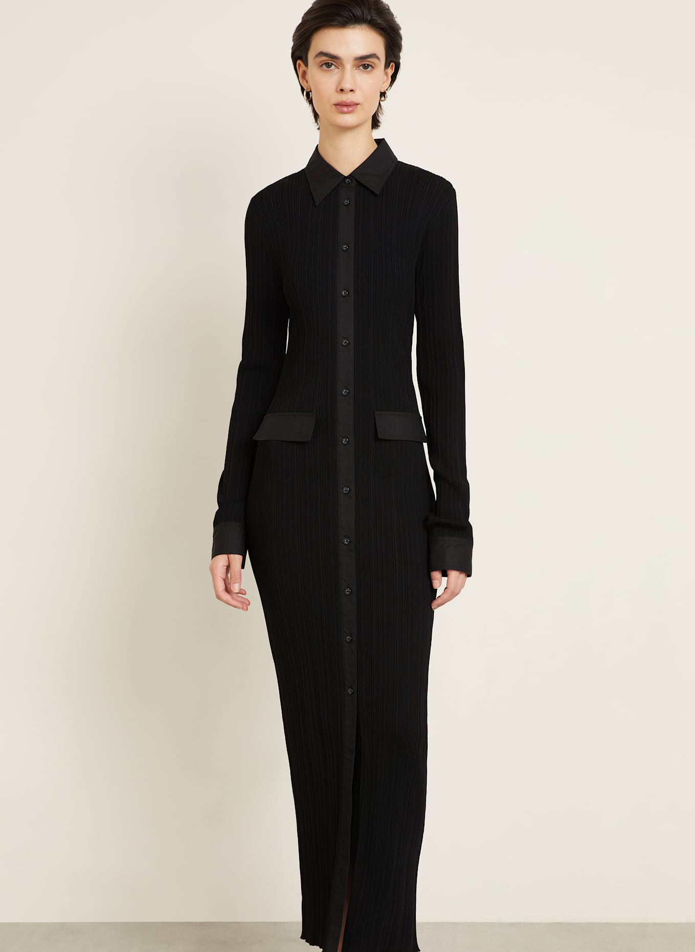 TOTEME Hemdblusenkleid: SCHWARZ