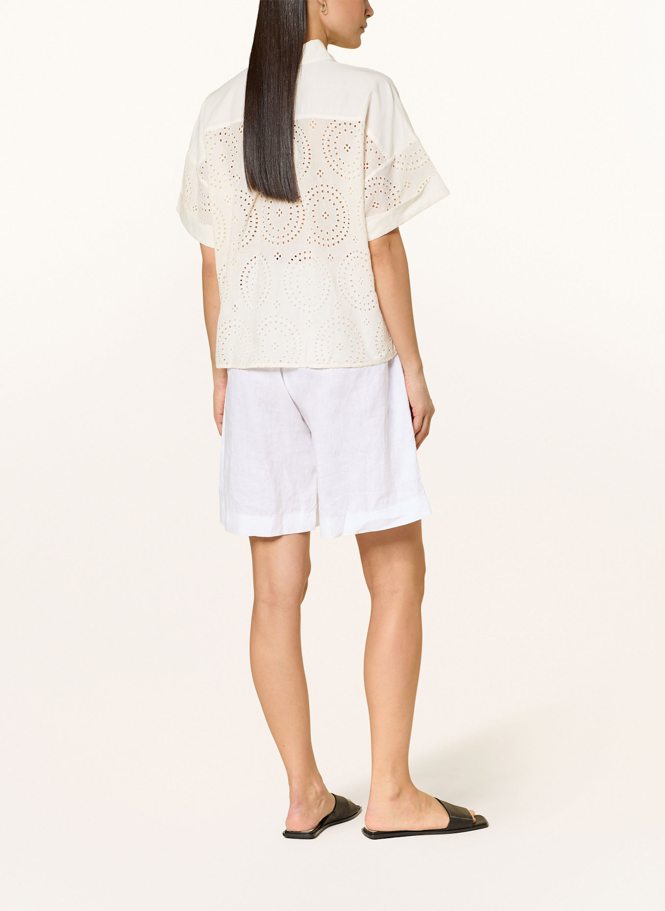 BOSS Leinenshorts TOREA: WEISS