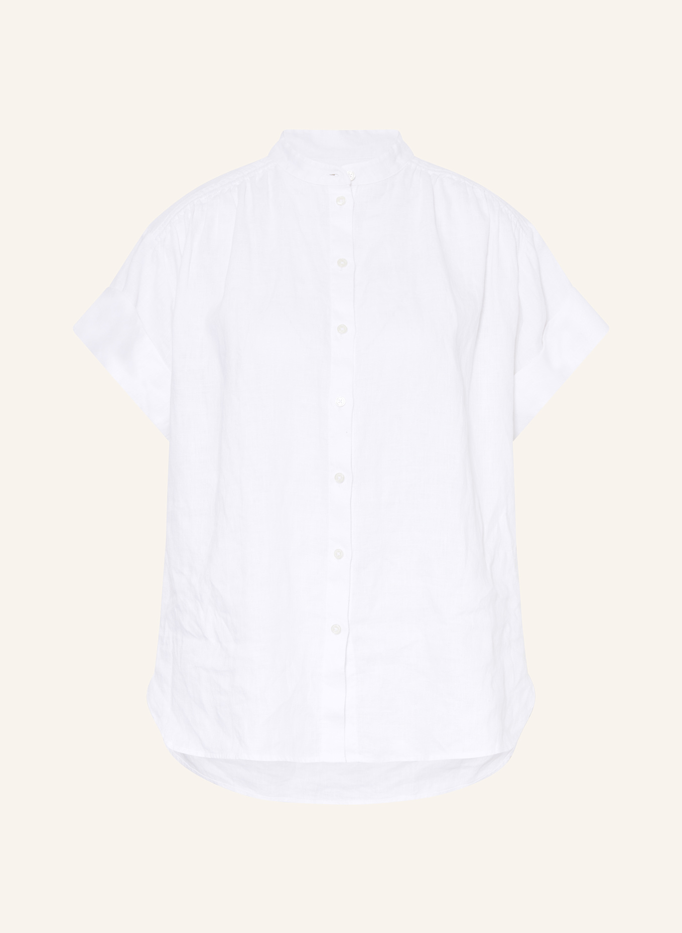 BOSS Leinenbluse BOLEANA: WEISS