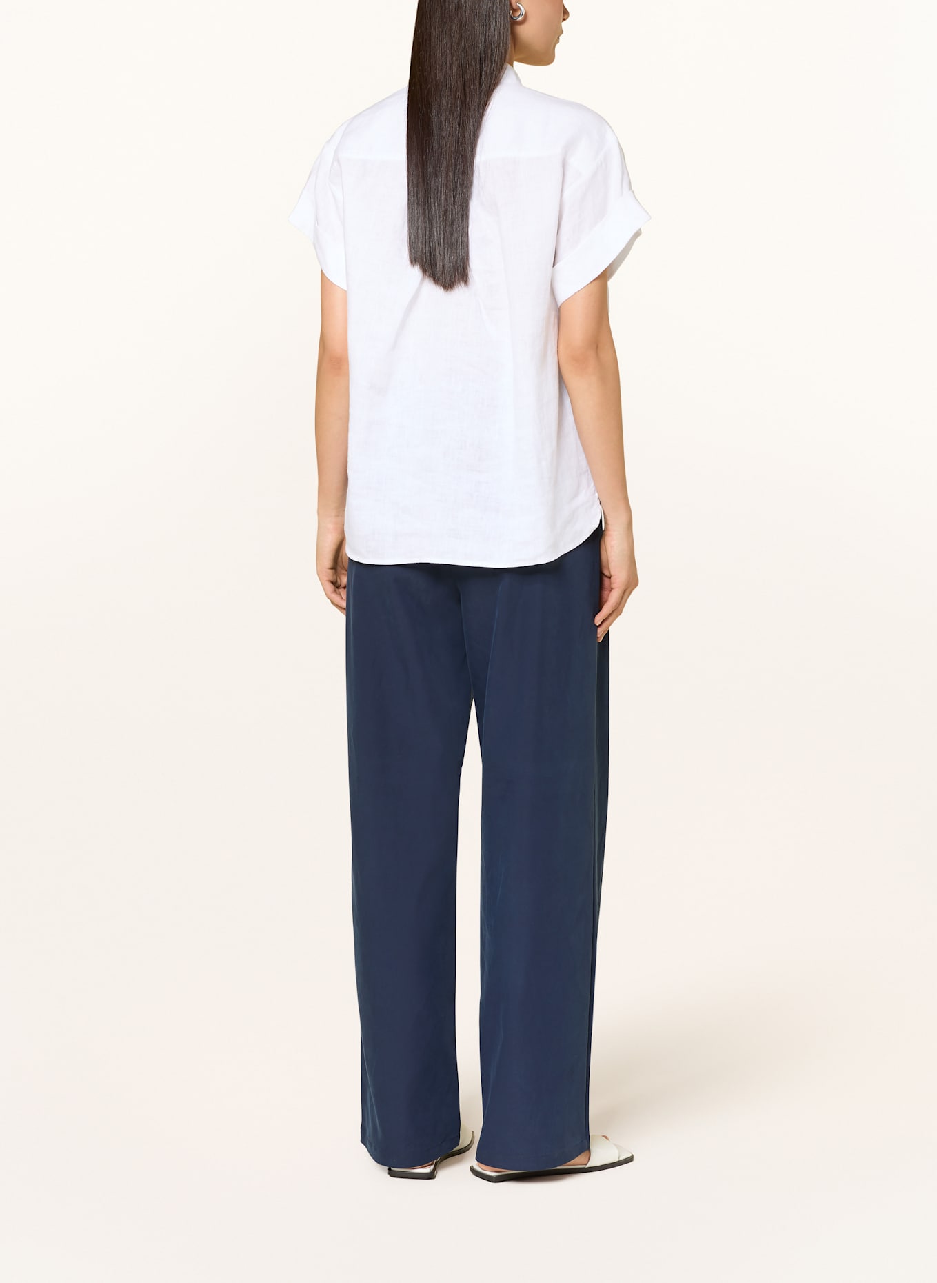 BOSS Leinenbluse BOLEANA: WEISS