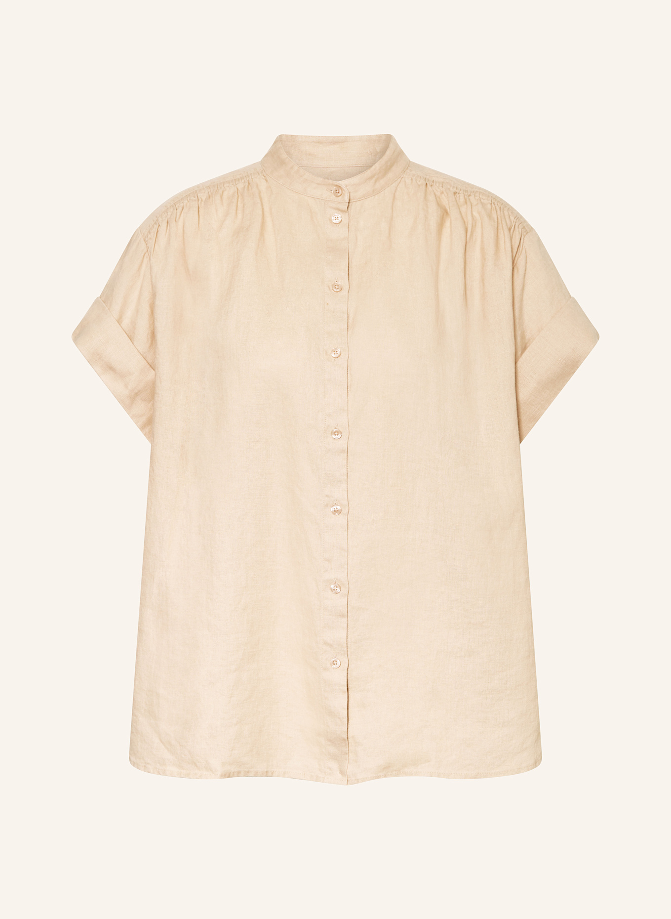 BOSS Leinenbluse BOLEANA: CREME