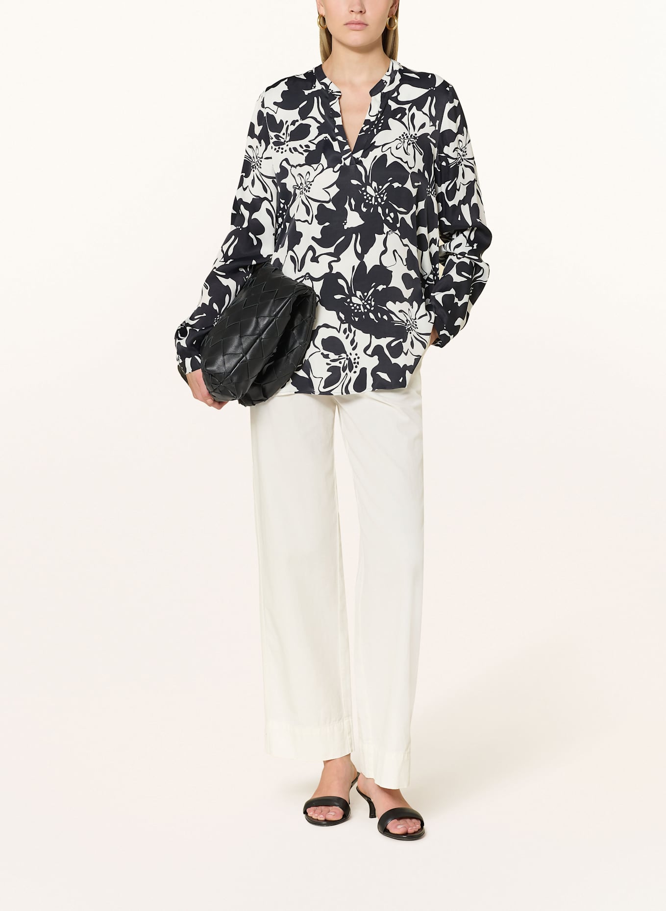 ETERNA Shirt blouse: BLACK/ WHITE