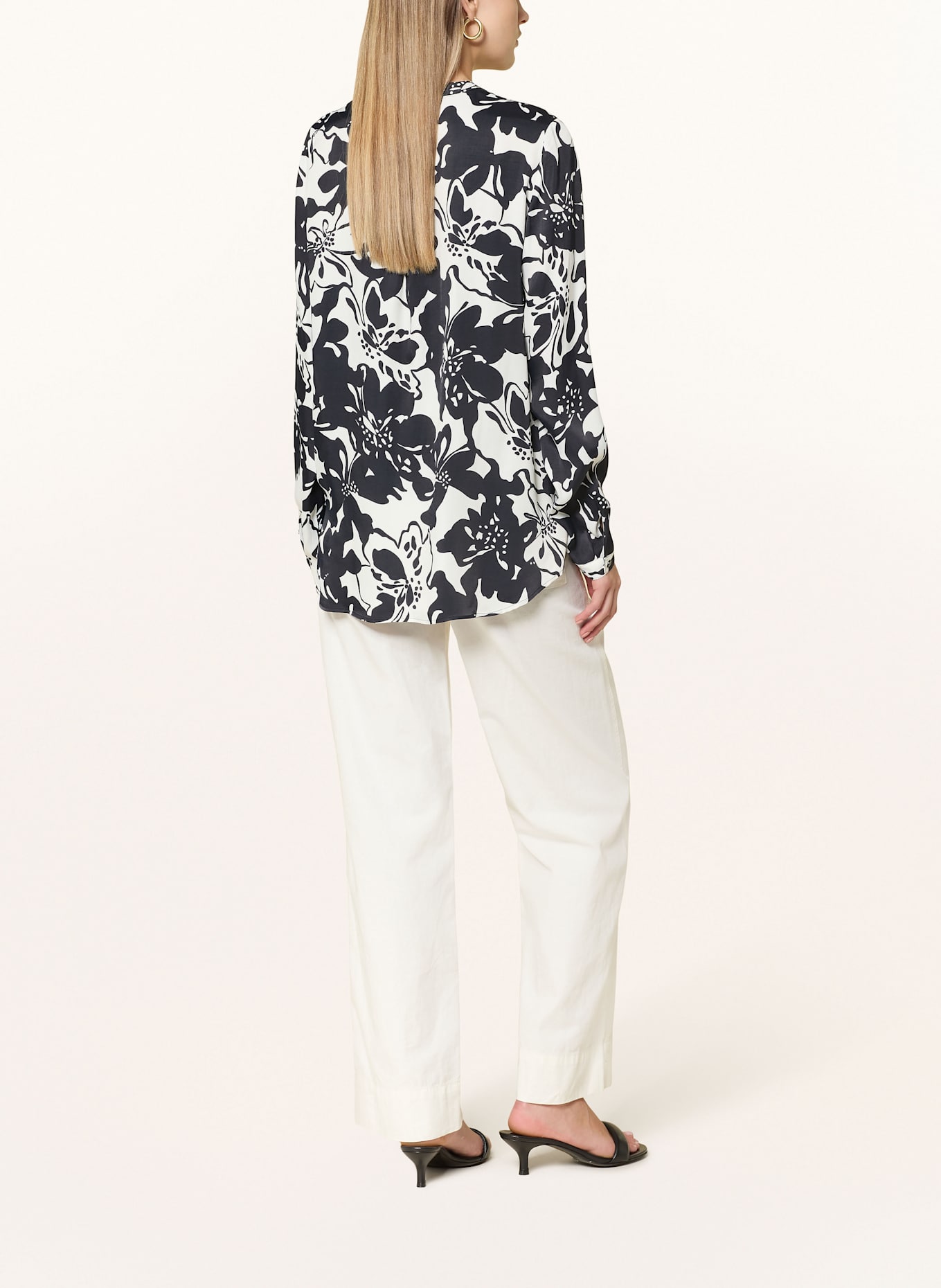 ETERNA Shirt blouse: BLACK/ WHITE