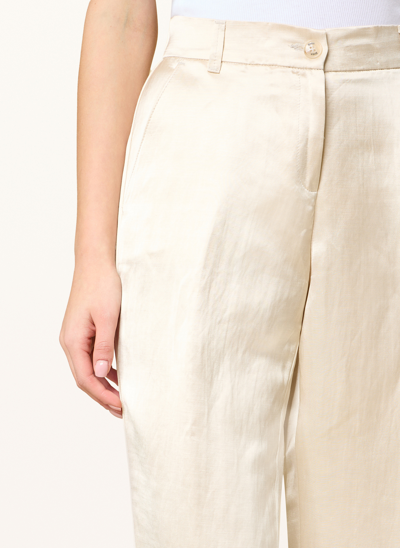 BRAX Marlenehose MAINE mit Leinen: CREME