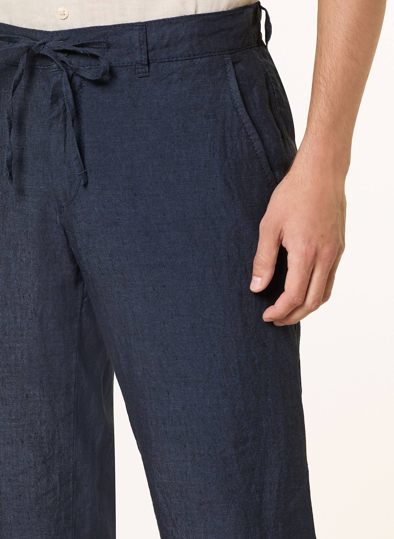 BRAX Leinenhose FABIO JOK im Jogging-Stil Regular Fit: DUNKELBLAU