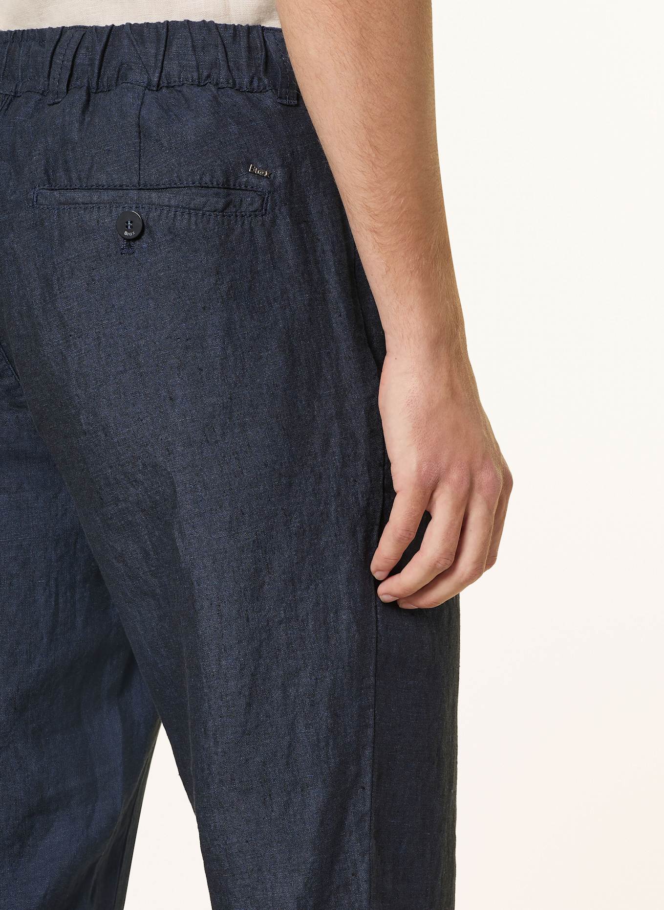 BRAX Leinenhose FABIO JOK im Jogging-Stil Regular Fit: DUNKELBLAU
