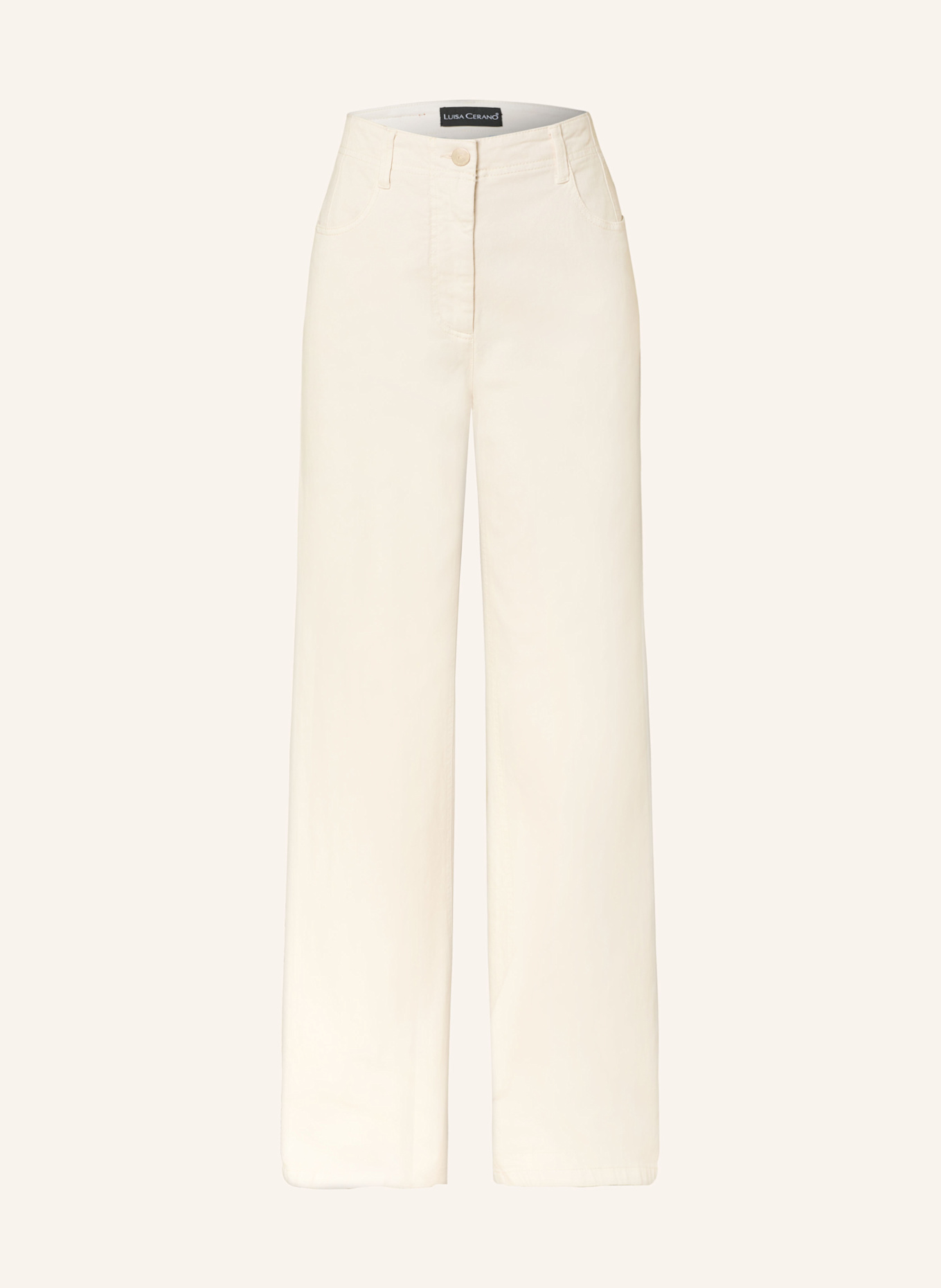 LUISA CERANO Straight Jeans: CREME
