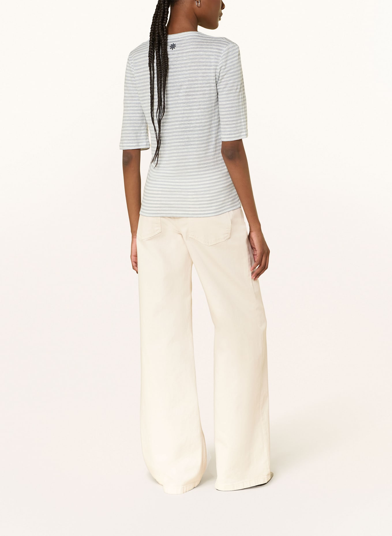 LUISA CERANO Straight Jeans: CREME
