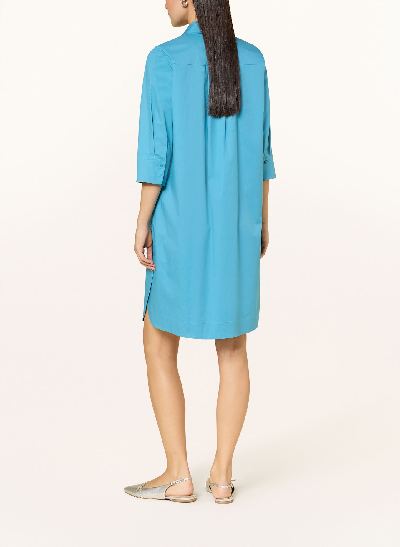 LUISA CERANO Shirt dress with 3/4 sleeves: BLUE