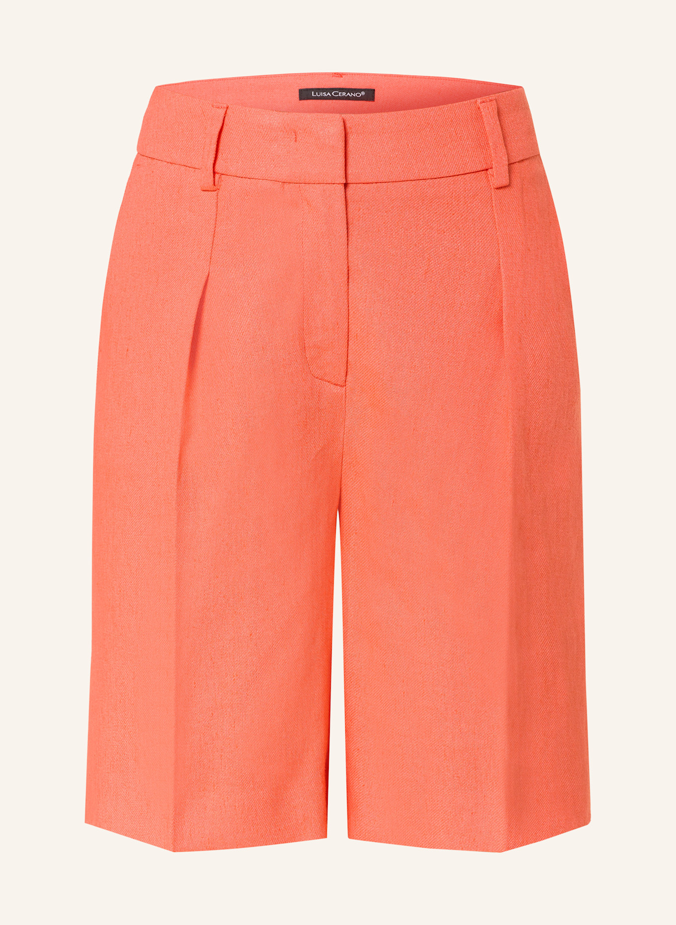 LUISA CERANO Shorts with linen: SALMON