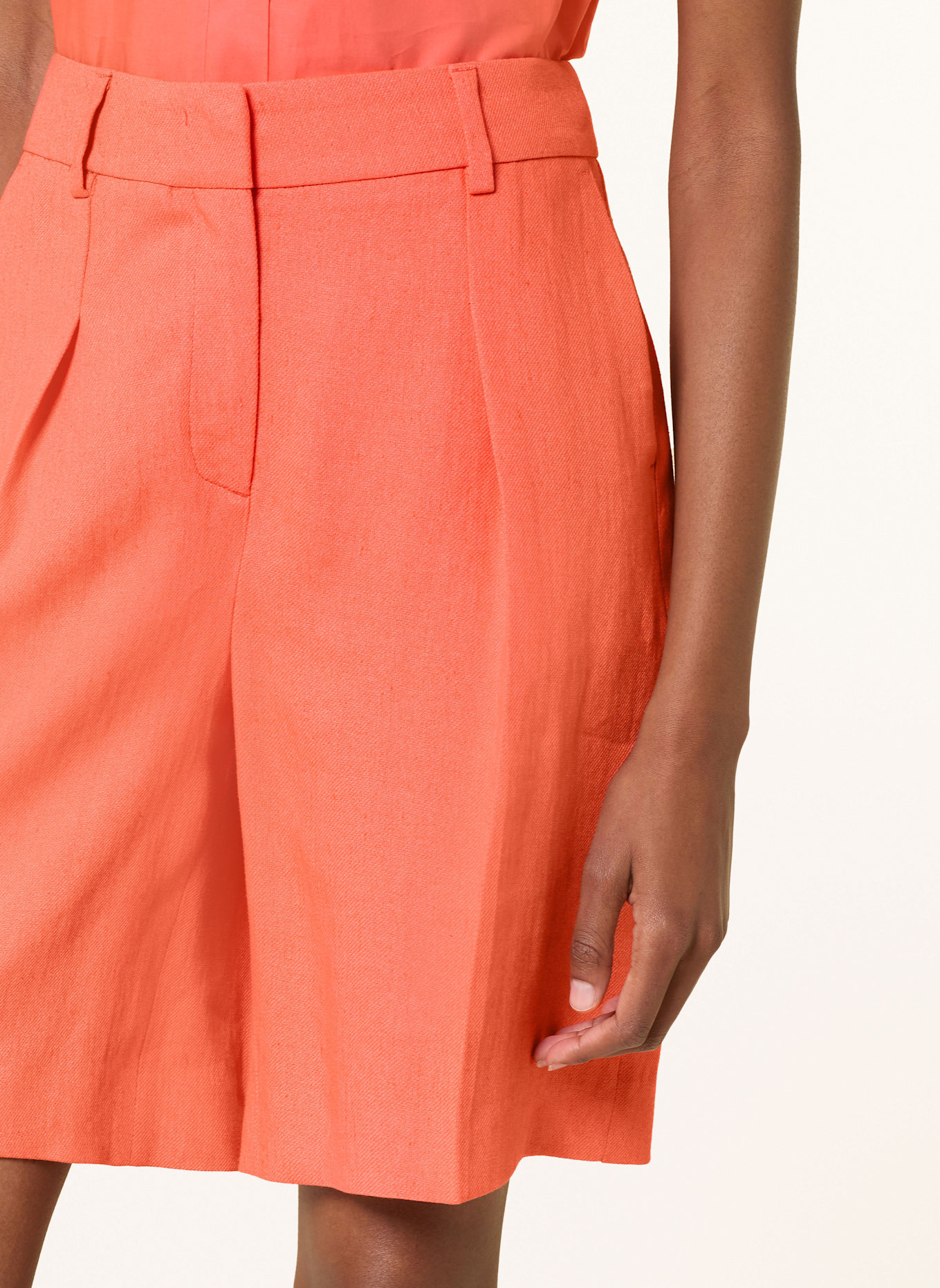LUISA CERANO Shorts with linen: SALMON