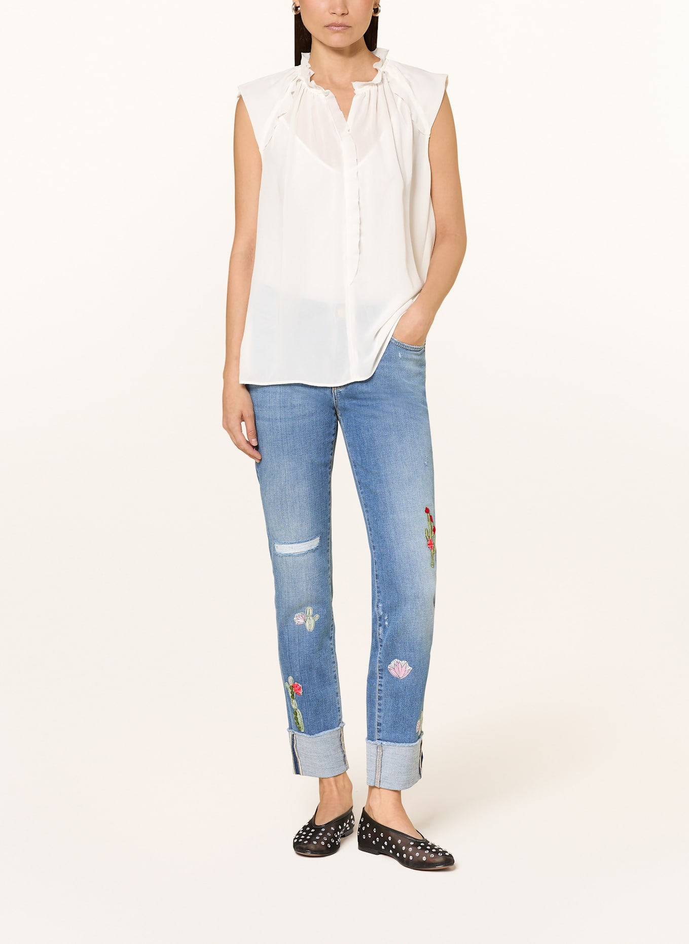 MARC CAIN Blouse top: CREAM