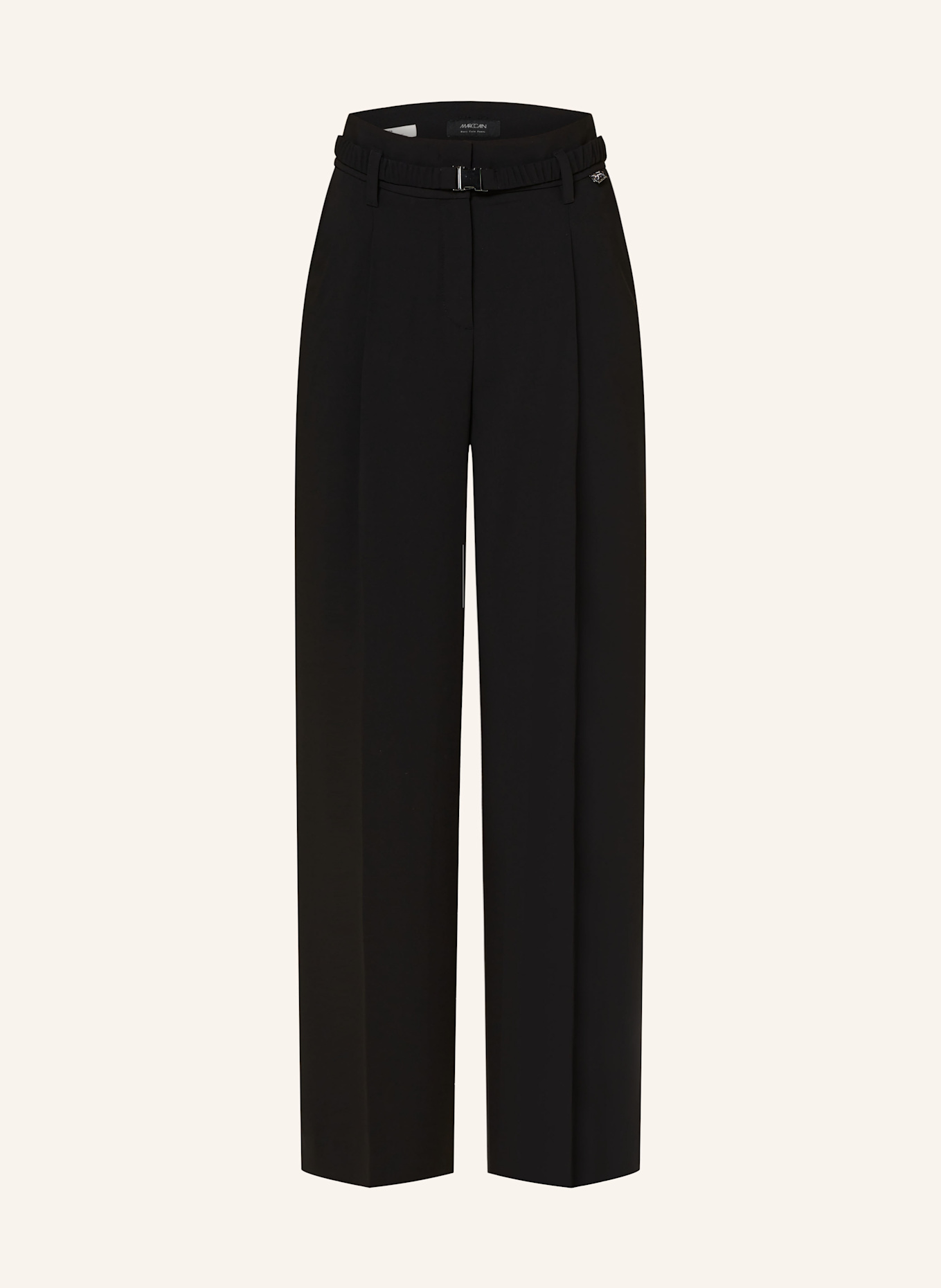 MARC CAIN Spodnie paperbag WICHITA: CZARNY
