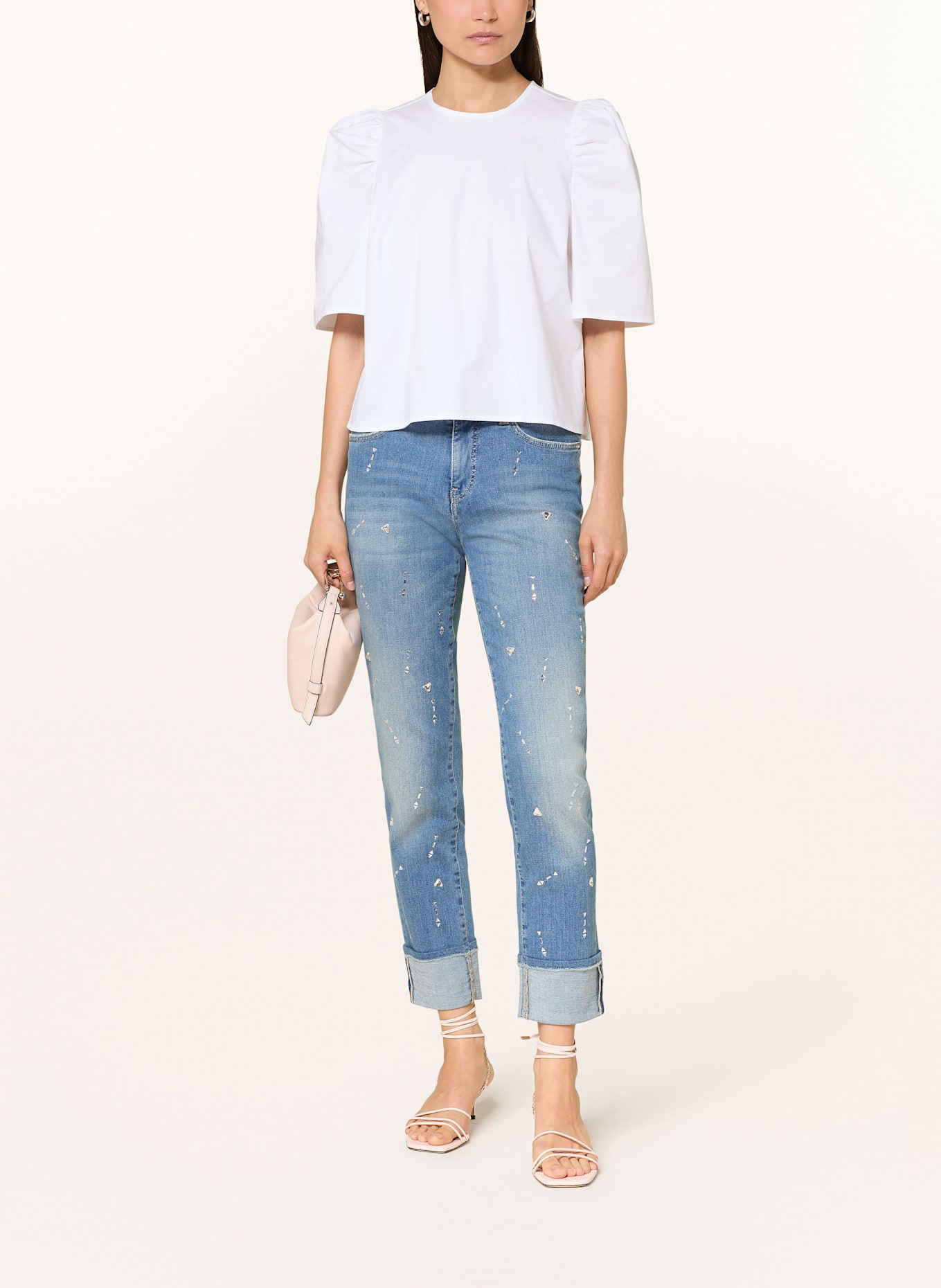 MARC CAIN Jeans SIKAR mit Schmucksteinen: 352 vintage blue