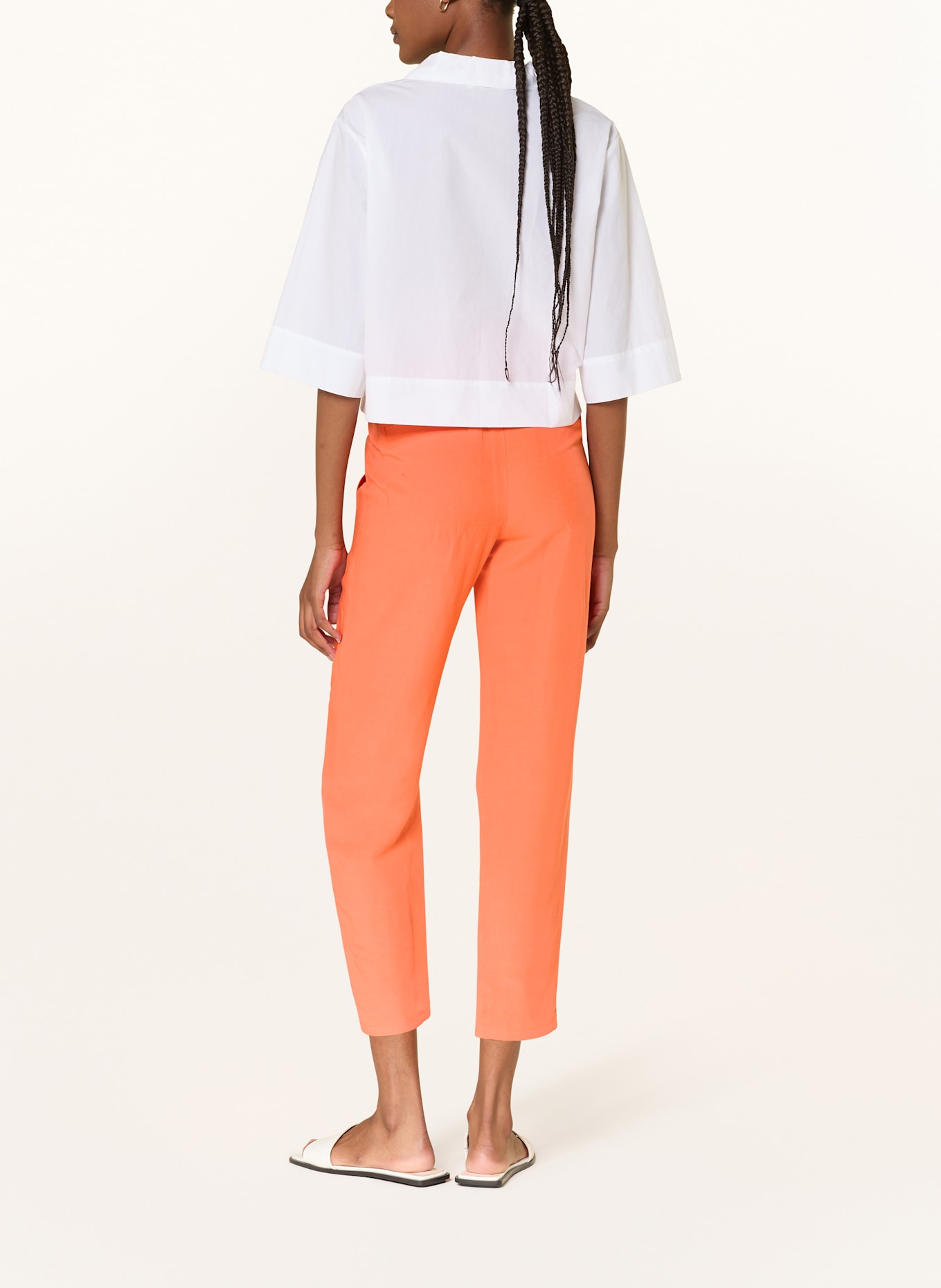MARC CAIN Jogger style trousers RHODOS: 223 bright tomato