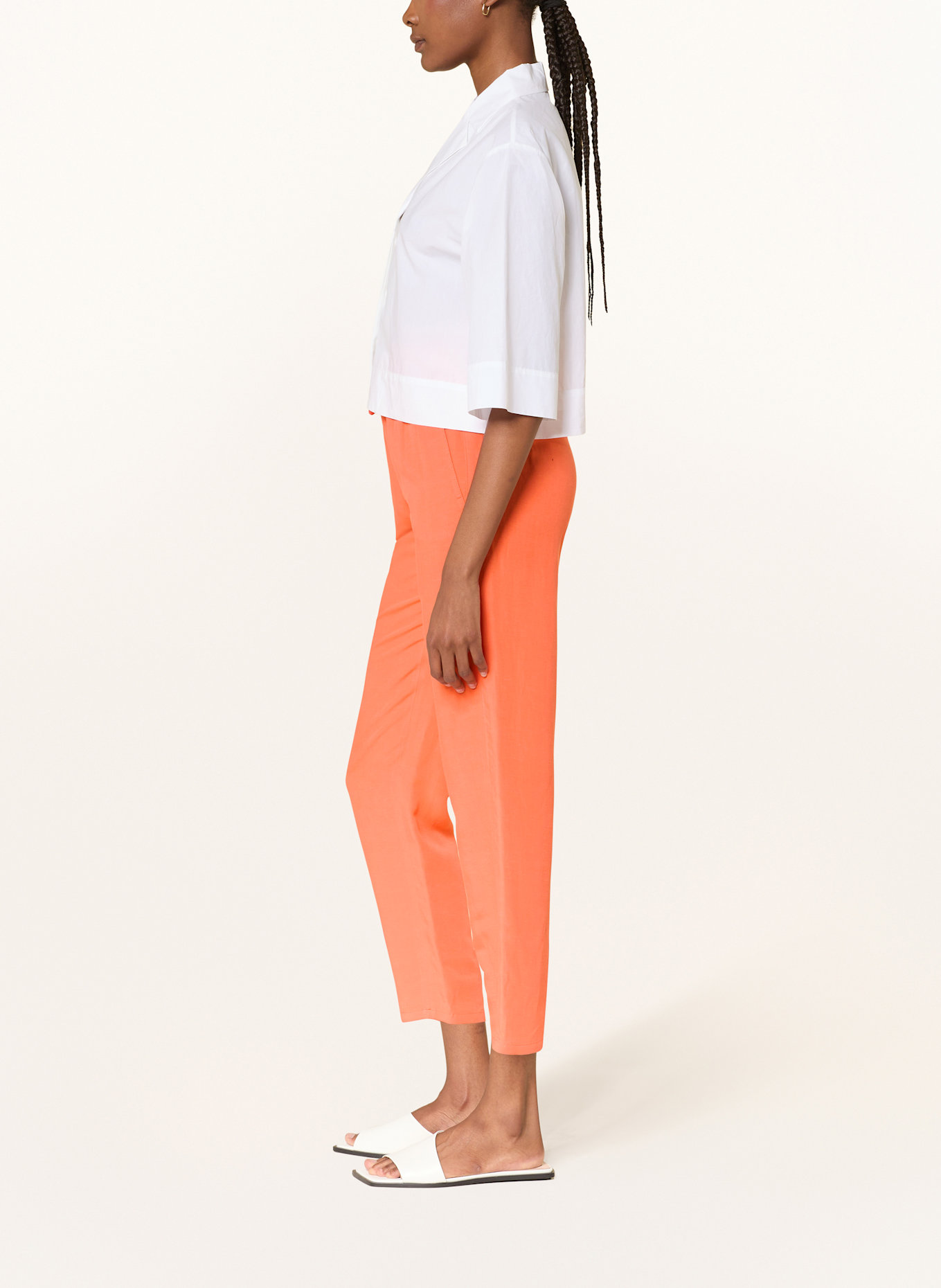MARC CAIN Jogger style trousers RHODOS: 223 bright tomato